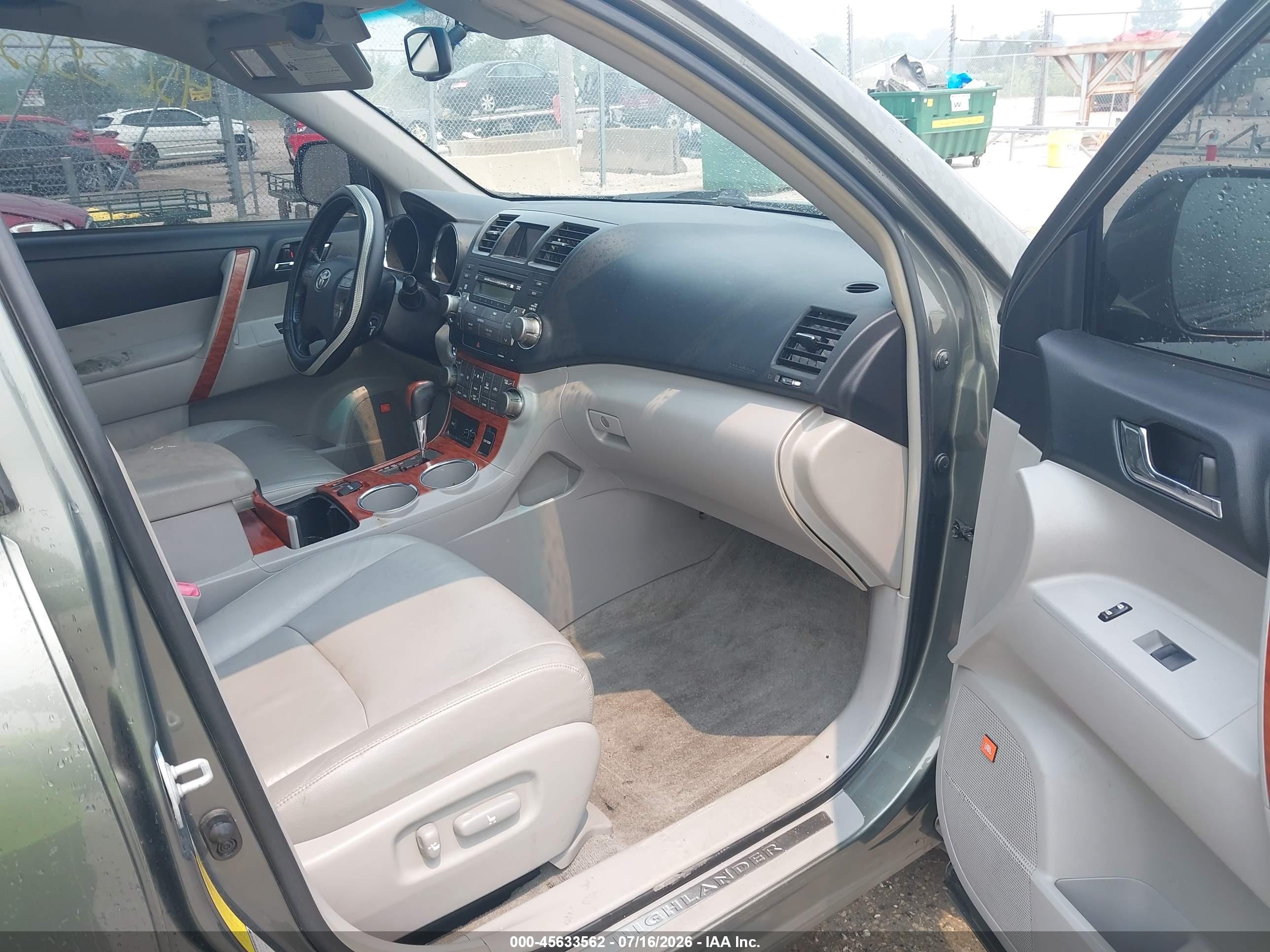 2008 Toyota Highlander Limited Green vin: JTEES42A982055460