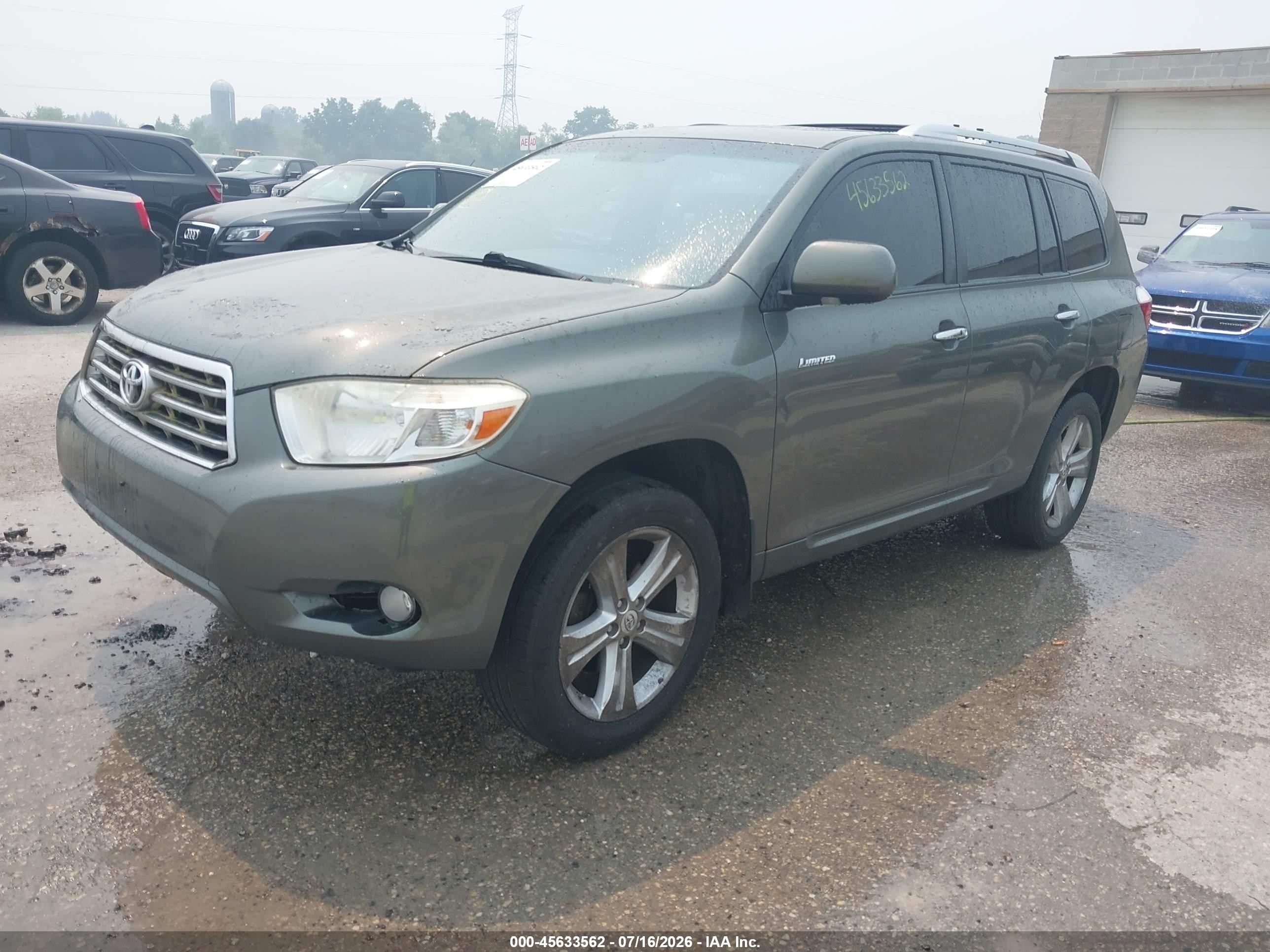 2008 Toyota Highlander Limited Green vin: JTEES42A982055460