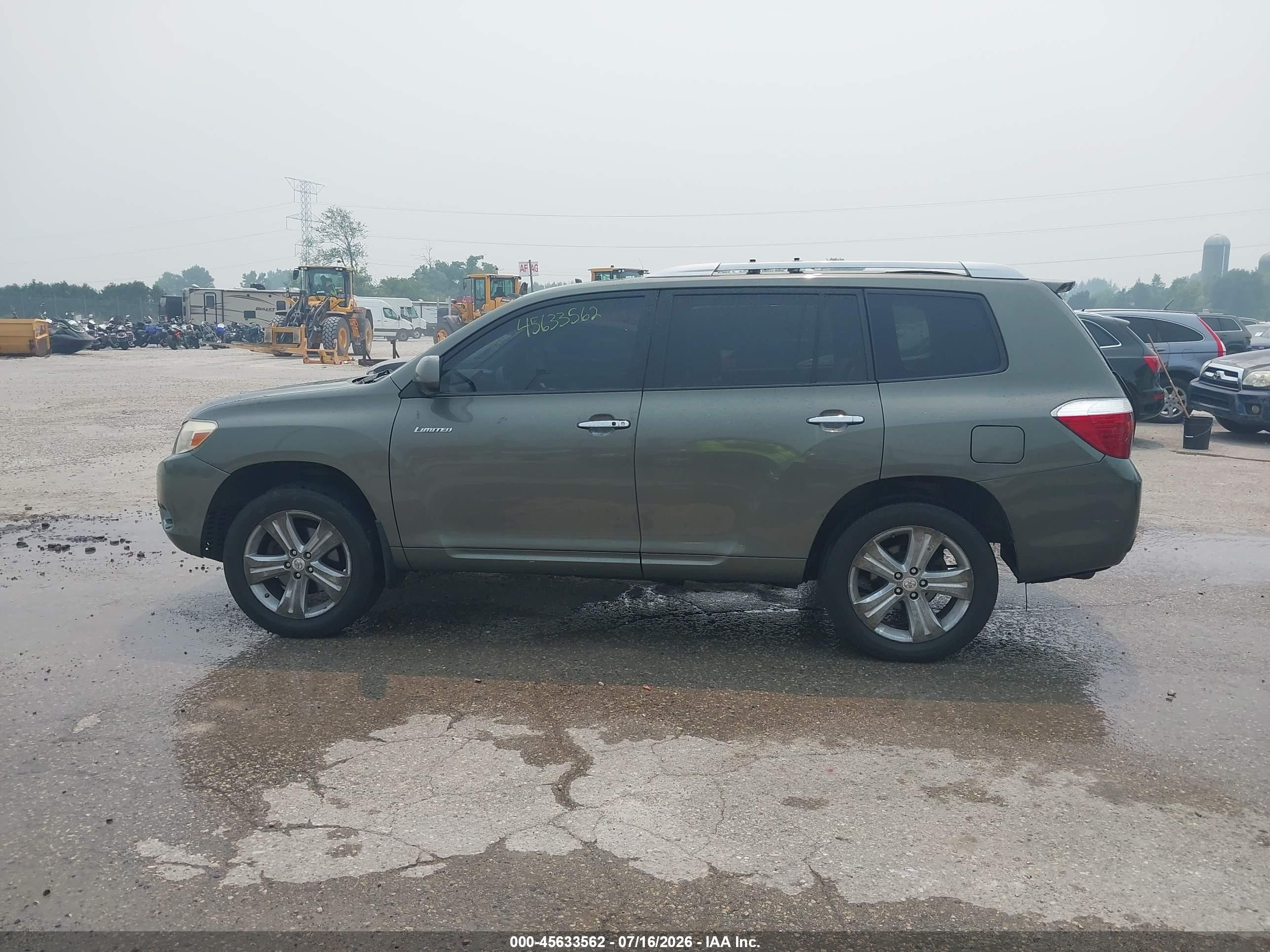 2008 Toyota Highlander Limited Green vin: JTEES42A982055460