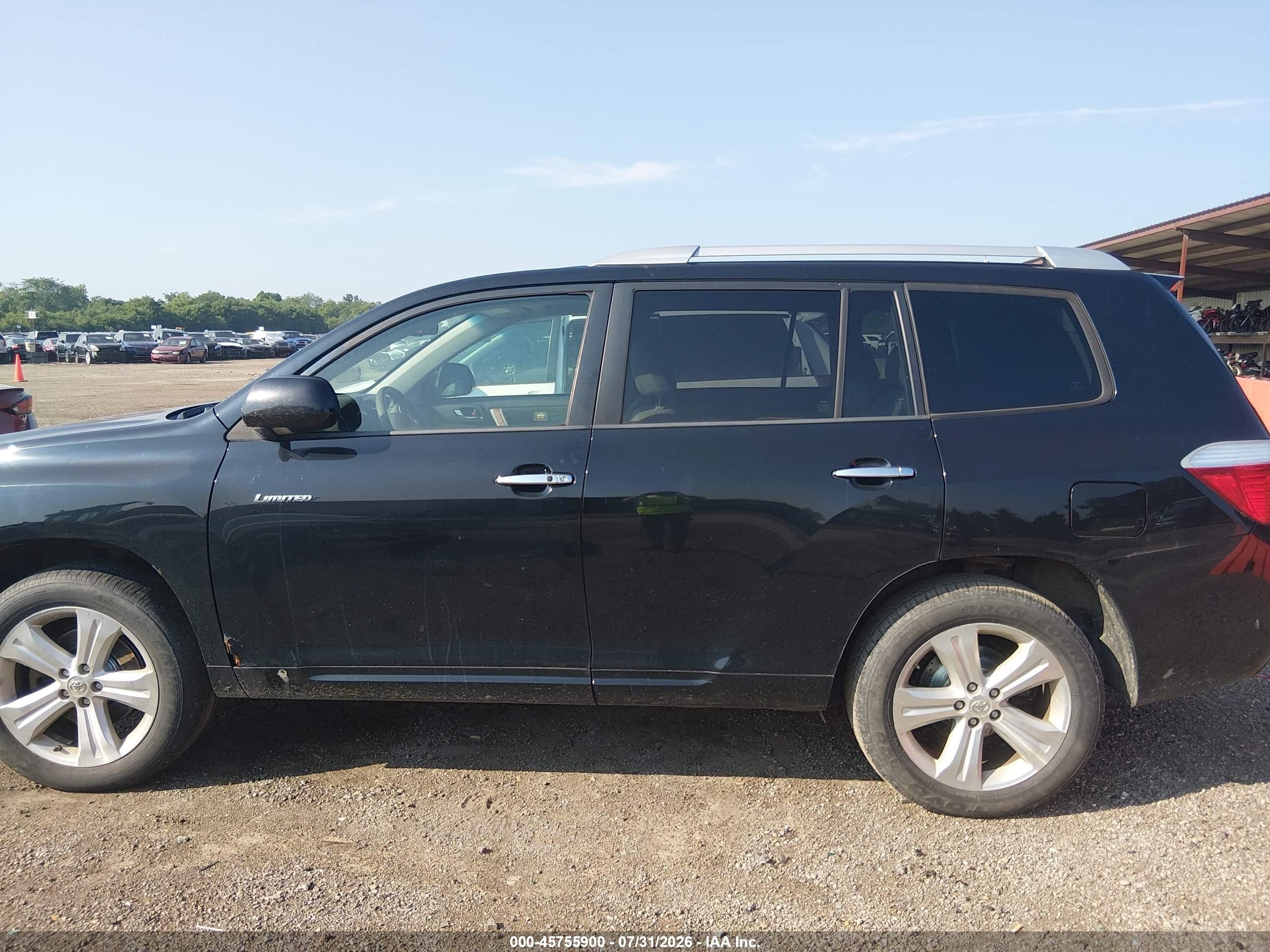 2008 Toyota Highlander Limited Black vin: JTEES42A982072632