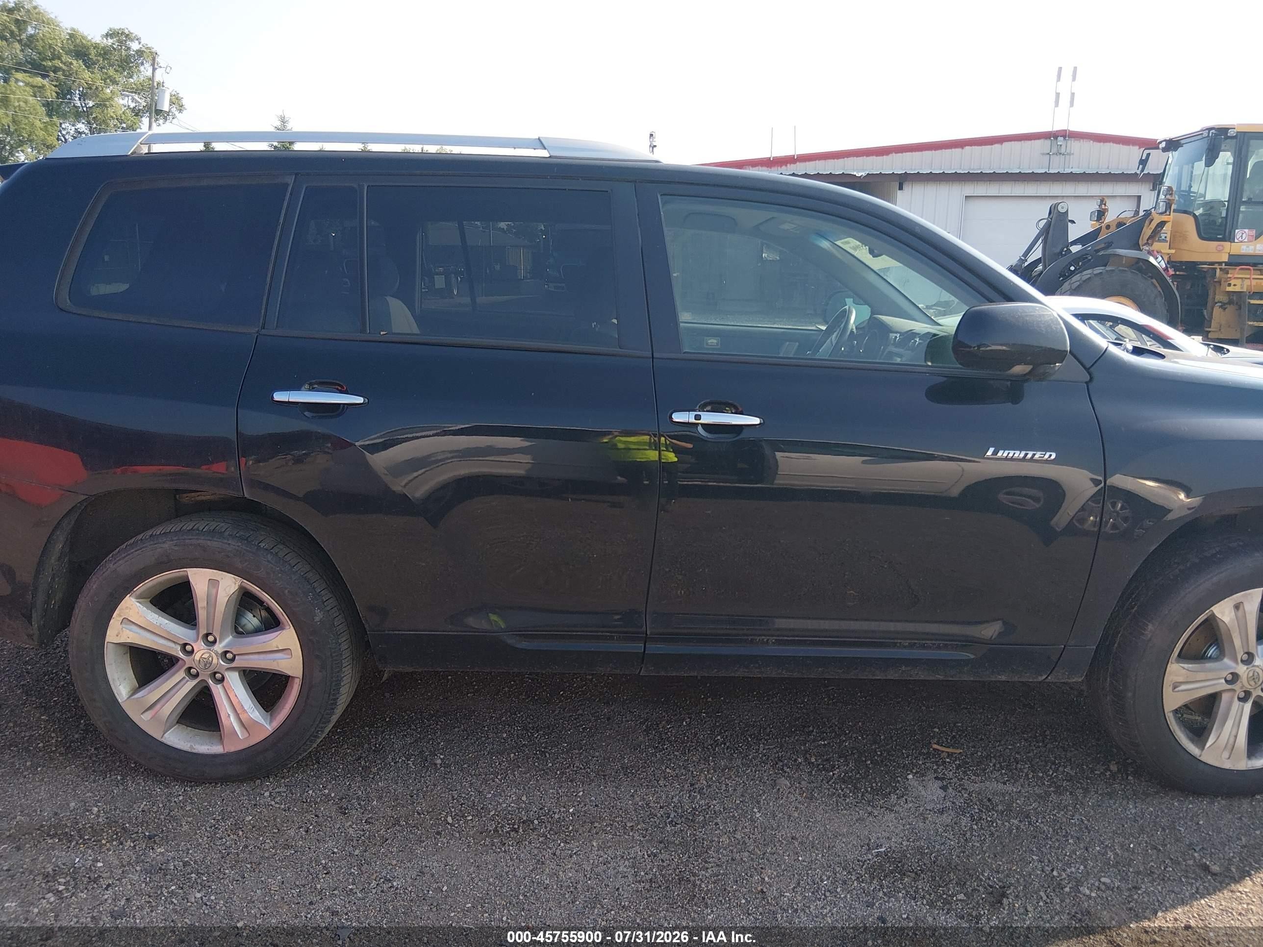 2008 Toyota Highlander Limited Black vin: JTEES42A982072632