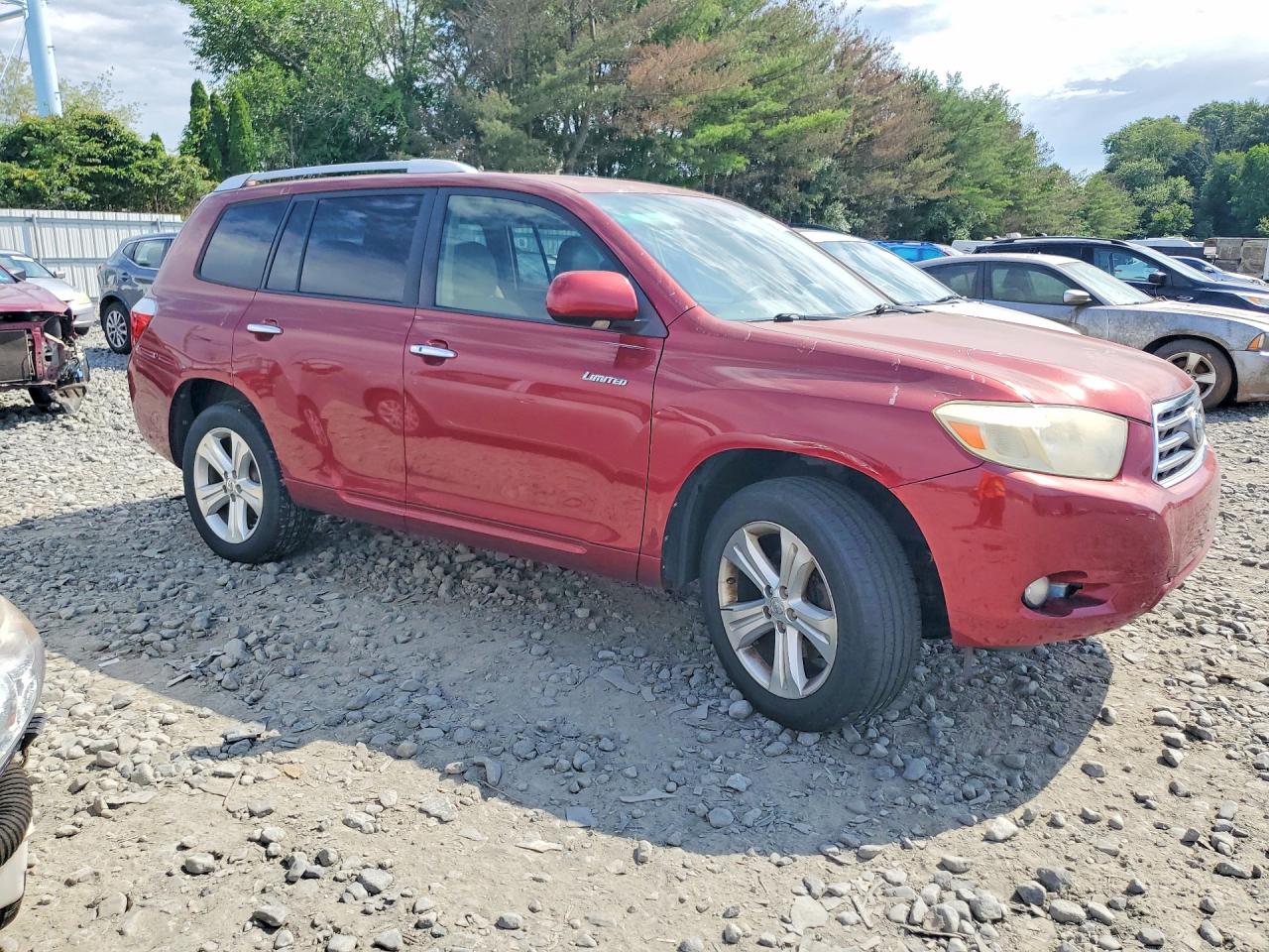 2009 Toyota Highlander Limited Burgundy vin: JTEES42A992113830