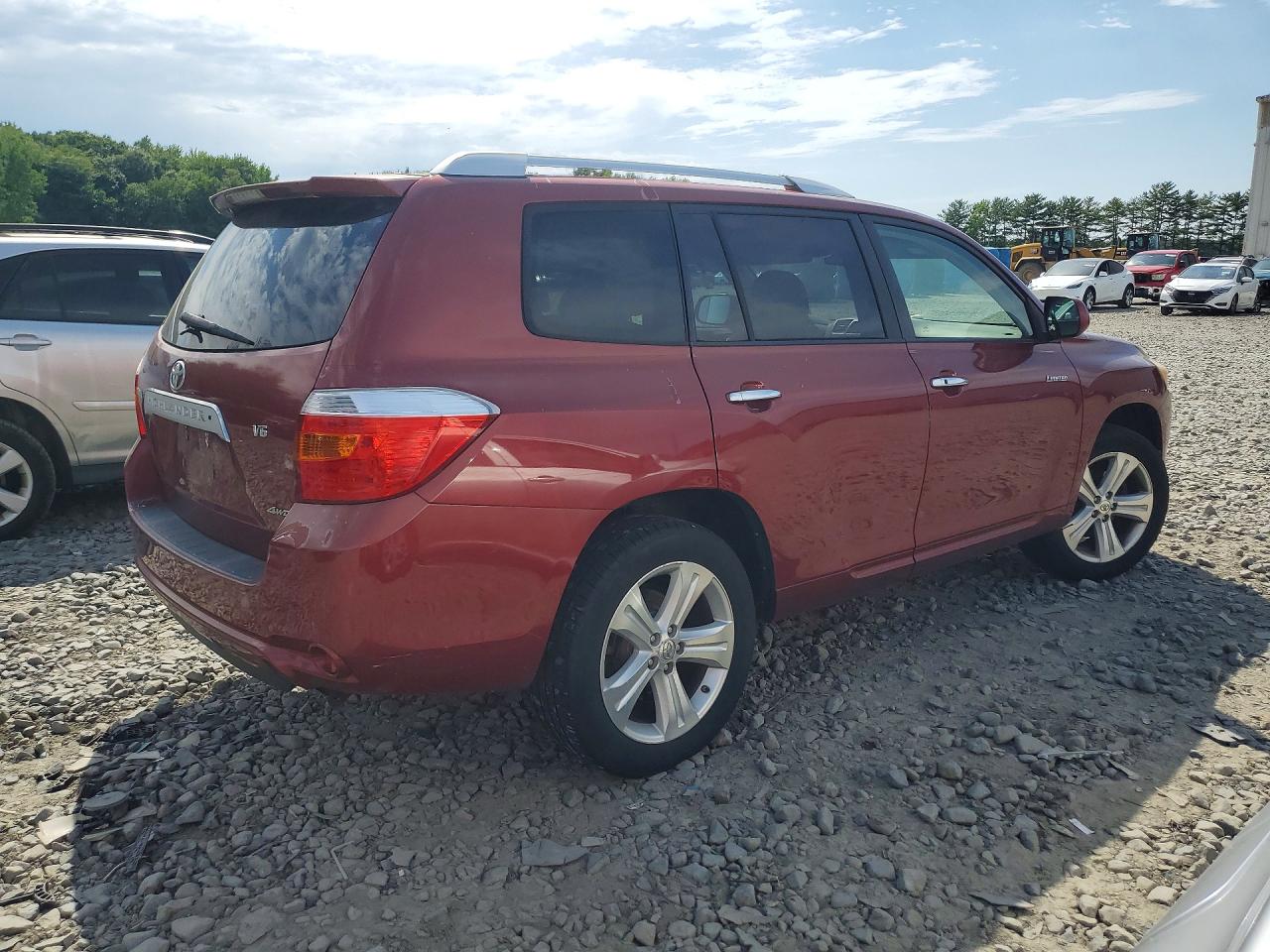 2009 Toyota Highlander Limited Burgundy vin: JTEES42A992113830
