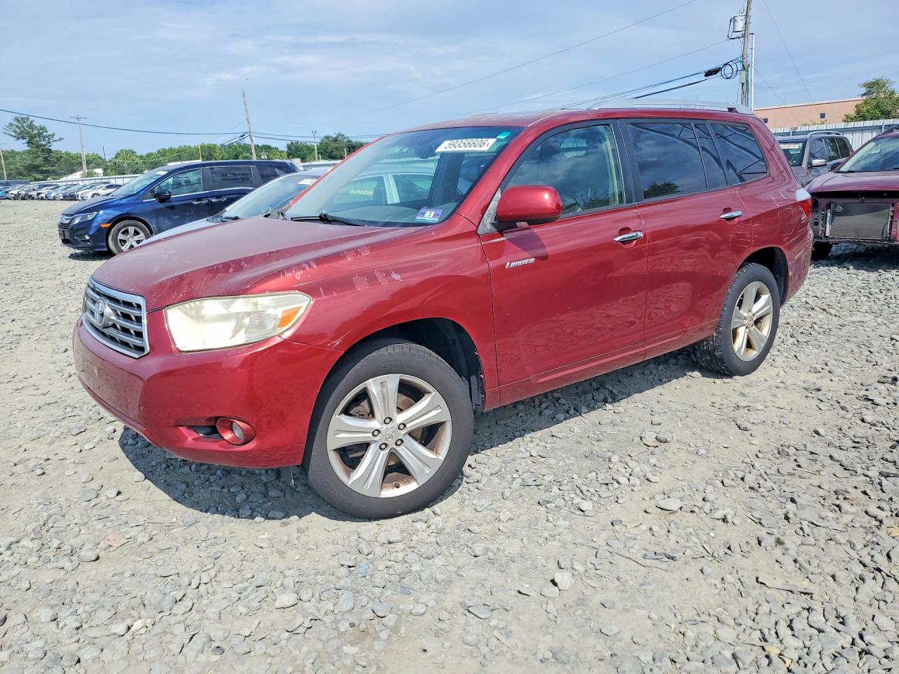 2009 Toyota Highlander Limited Burgundy vin: JTEES42A992113830