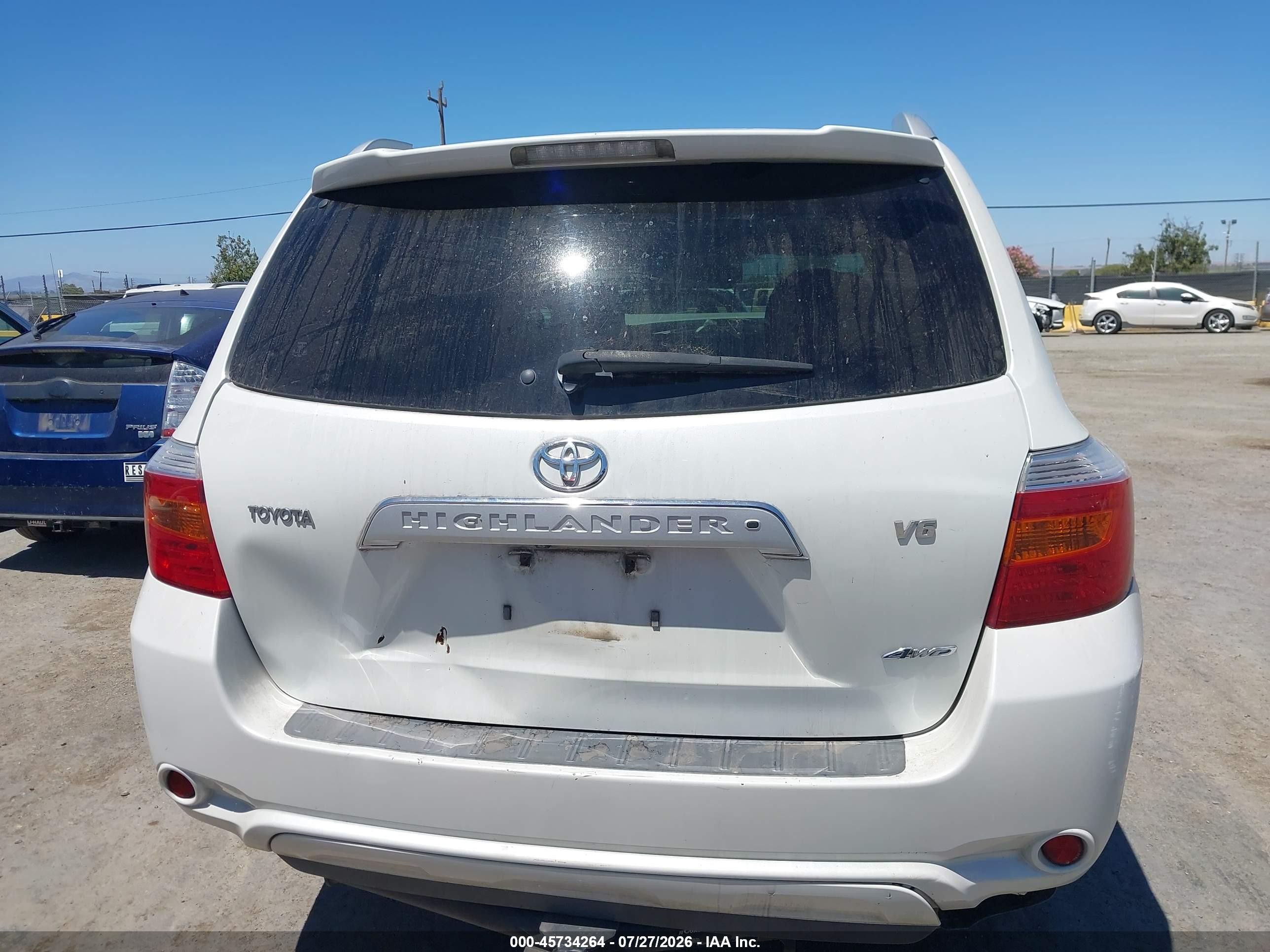 2009 Toyota Highlander Limited White vin: JTEES42A992149923