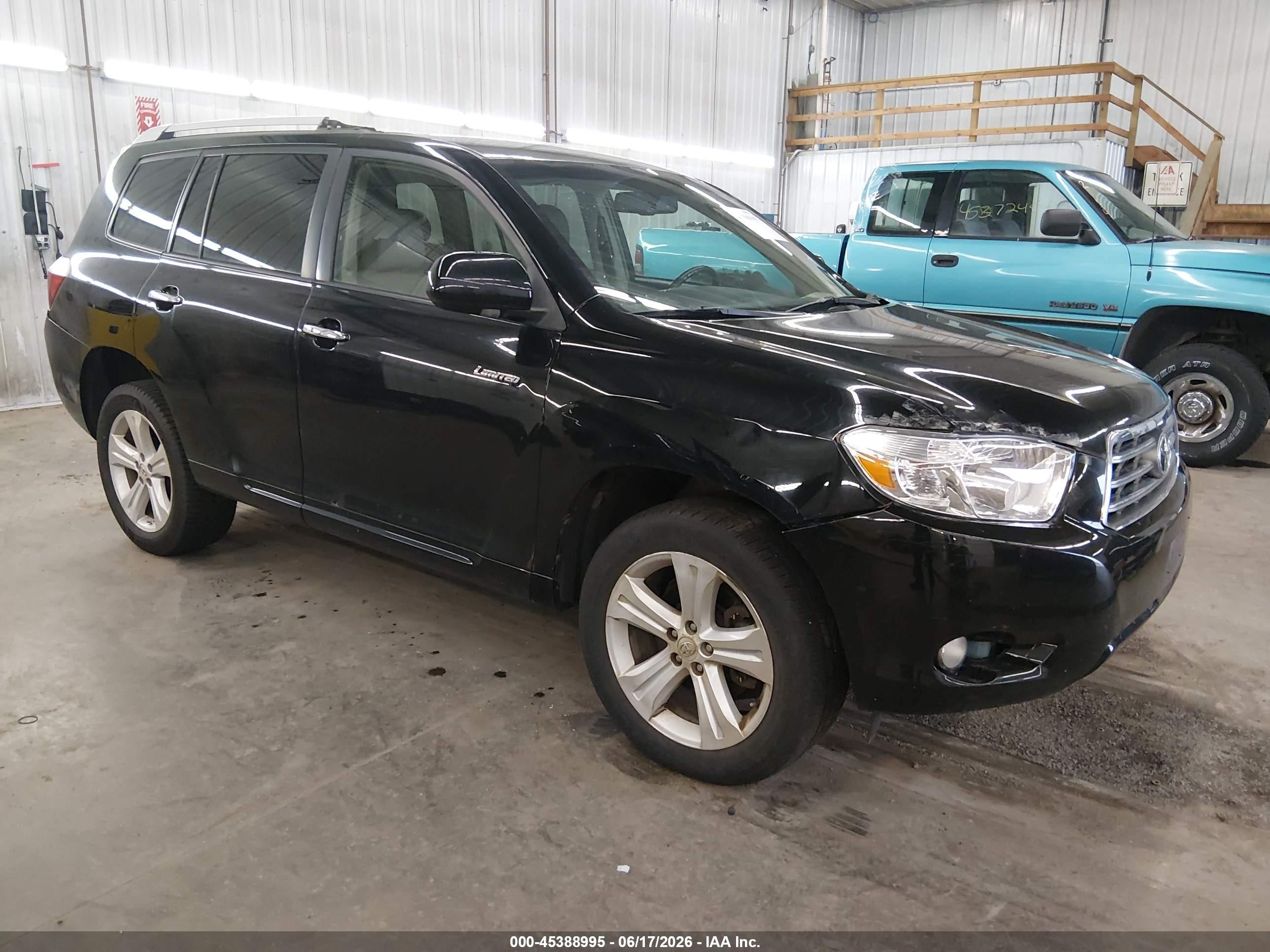 2008 Toyota Highlander Limited Black vin: JTEES42AX82027652