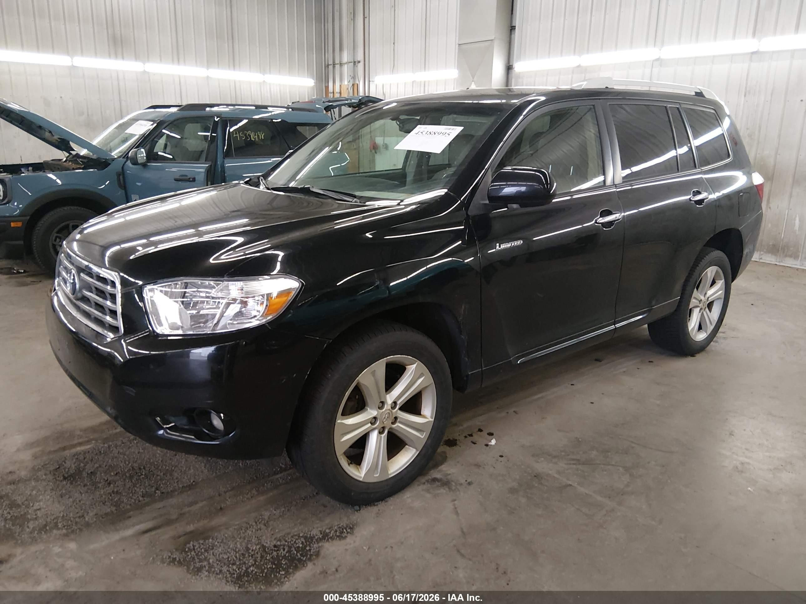 2008 Toyota Highlander Limited Black vin: JTEES42AX82027652