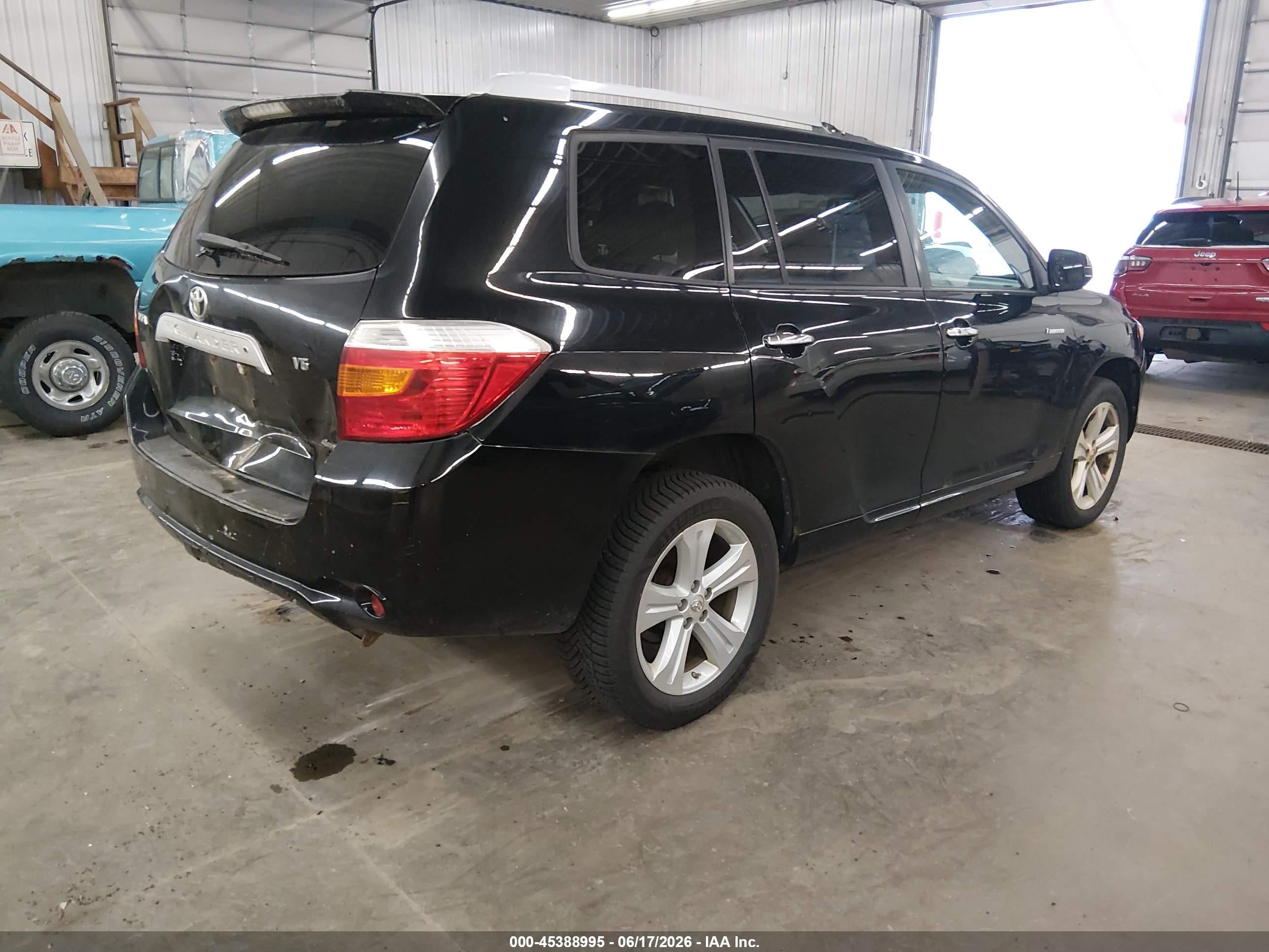 2008 Toyota Highlander Limited Black vin: JTEES42AX82027652