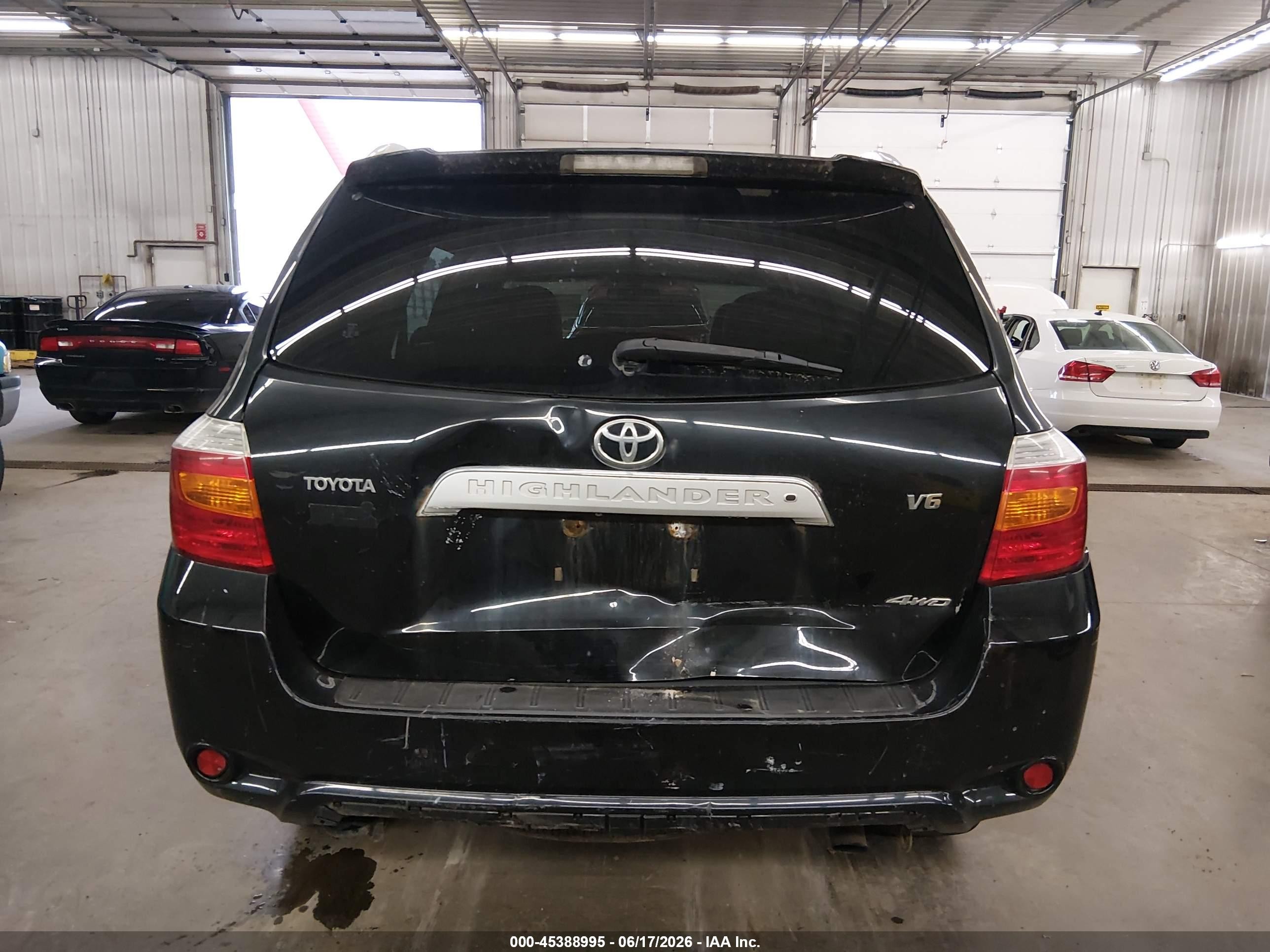 2008 Toyota Highlander Limited Black vin: JTEES42AX82027652