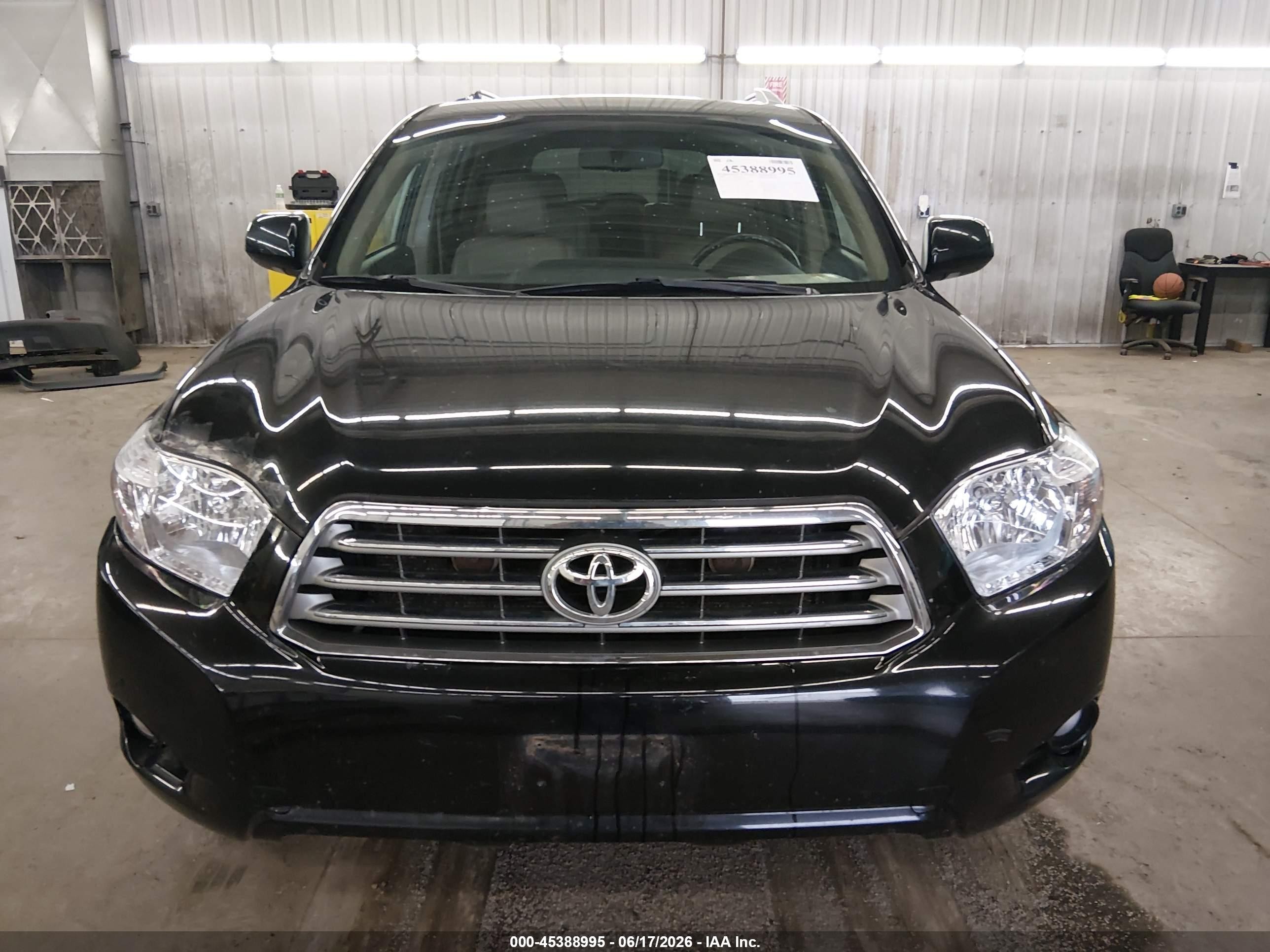 2008 Toyota Highlander Limited Black vin: JTEES42AX82027652