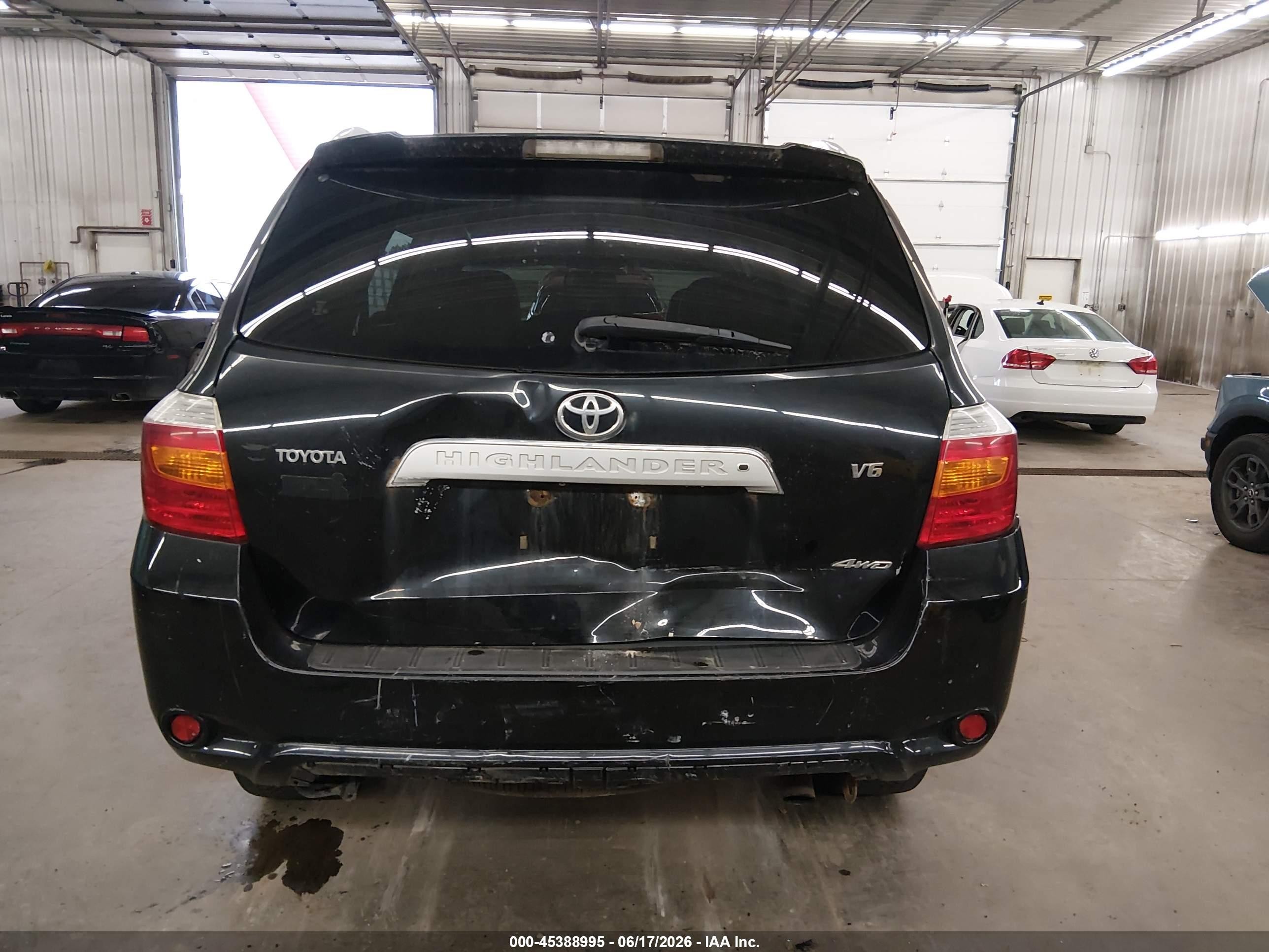 2008 Toyota Highlander Limited Black vin: JTEES42AX82027652