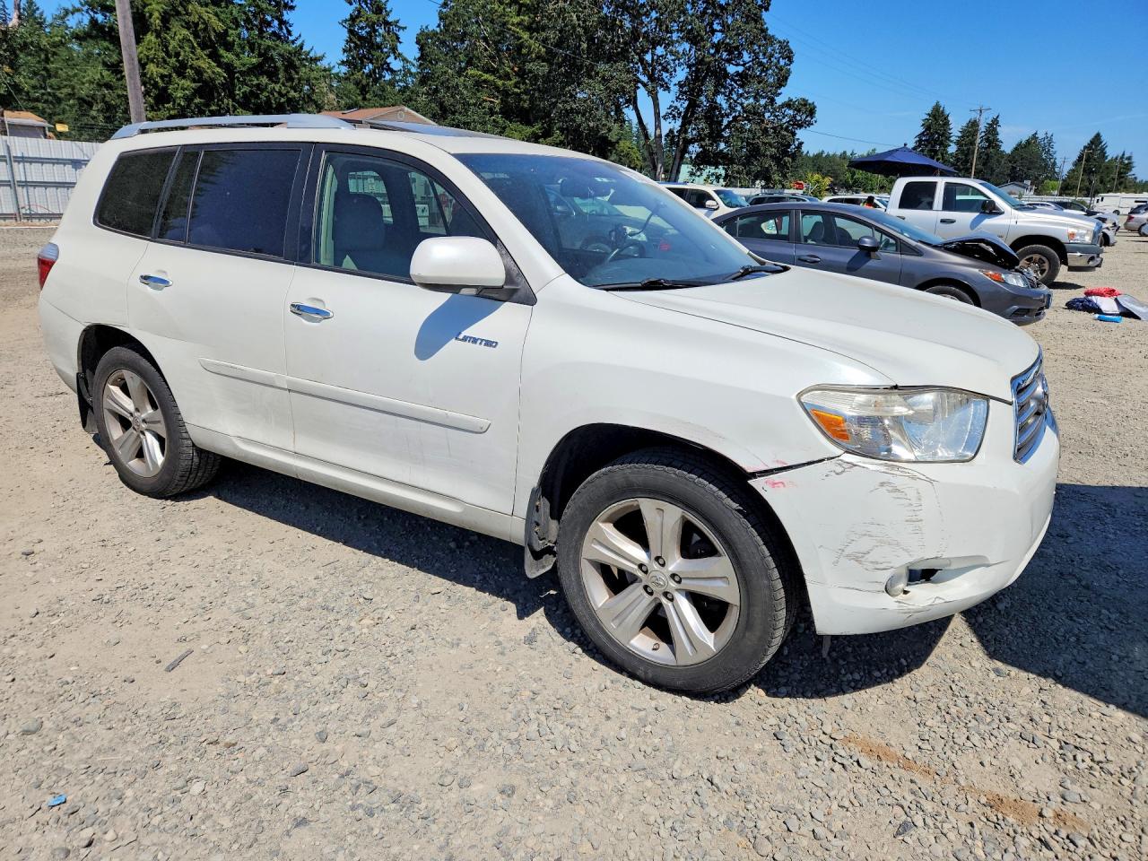 2008 Toyota Highlander Limited White vin: JTEES42AX82053247