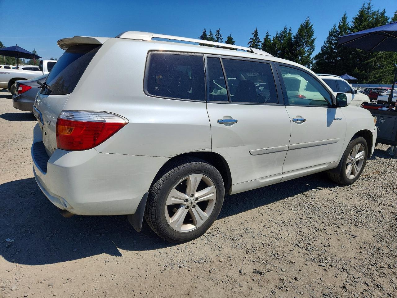 2008 Toyota Highlander Limited White vin: JTEES42AX82053247