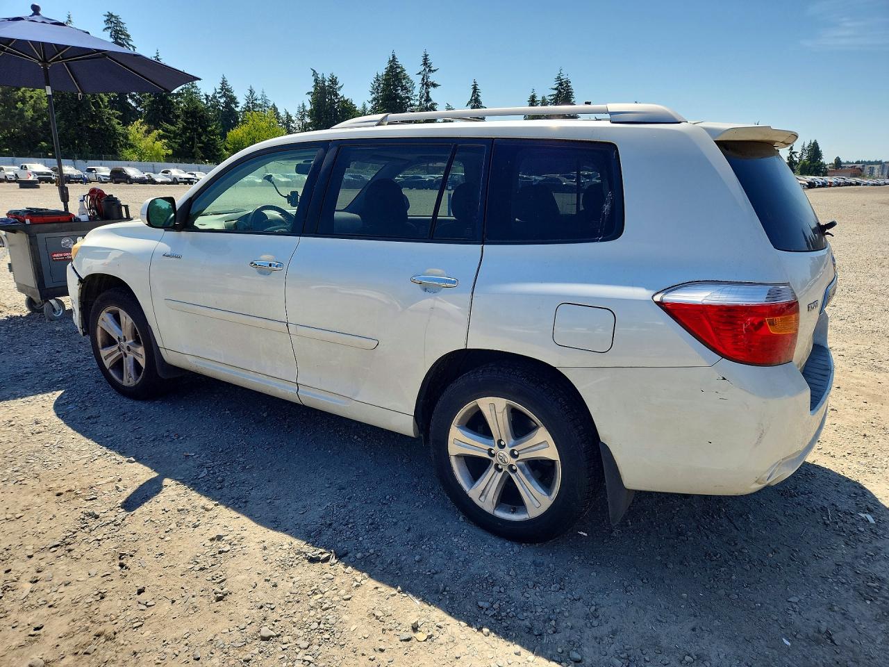 2008 Toyota Highlander Limited White vin: JTEES42AX82053247