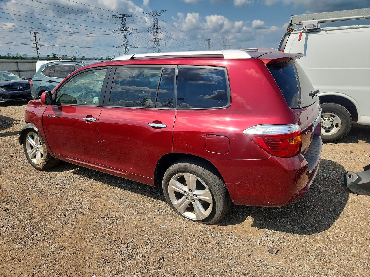 2008 Toyota Highlander Limited Maroon vin: JTEES42AX82079637
