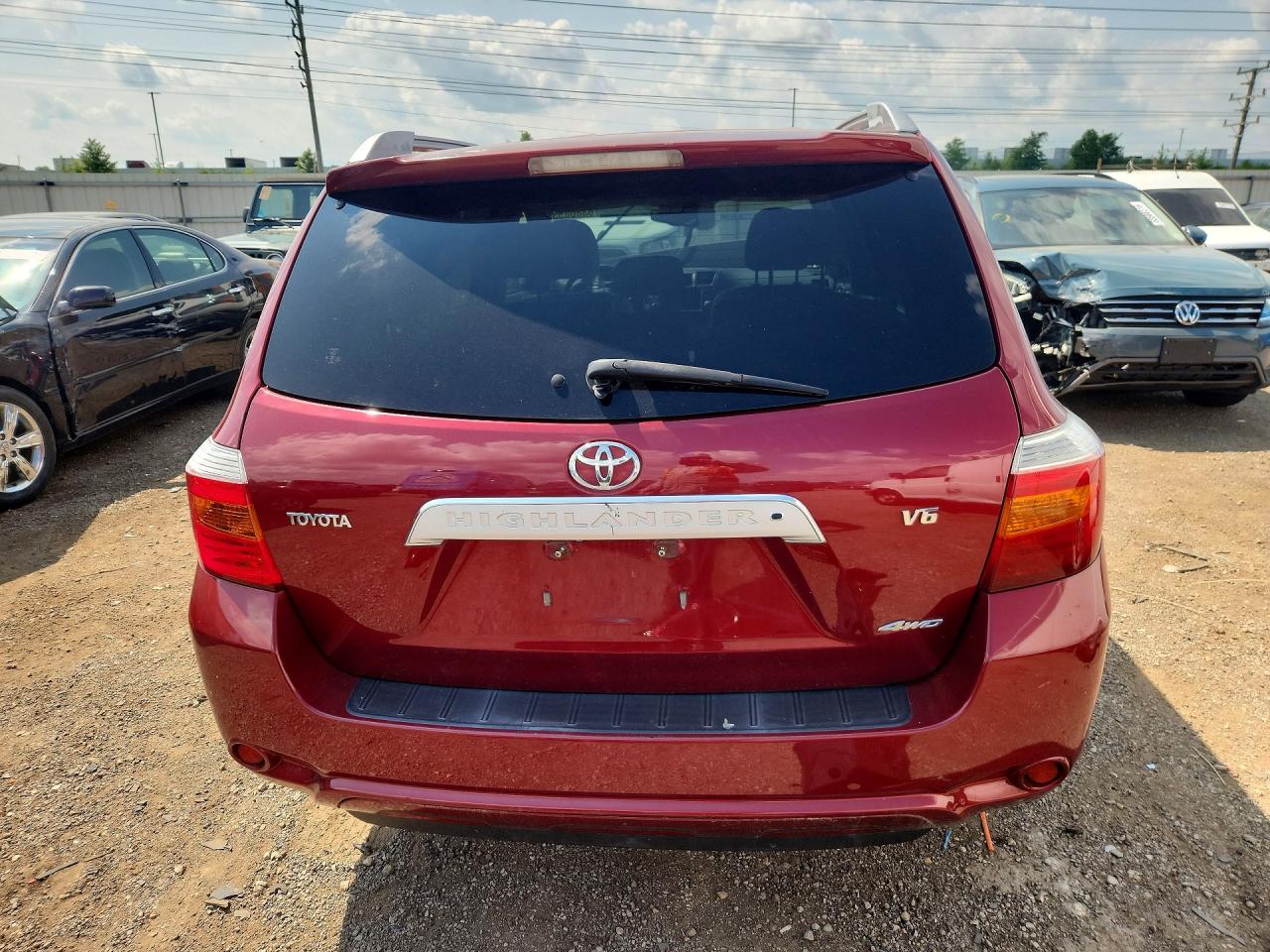 2008 Toyota Highlander Limited Maroon vin: JTEES42AX82079637