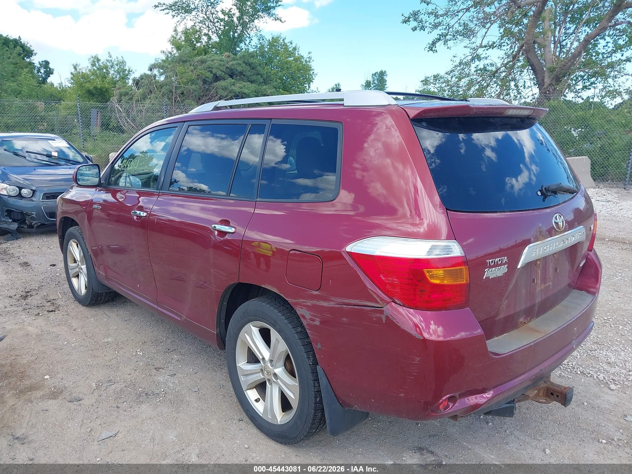 2008 Toyota Highlander Limited Red vin: JTEES42AX82079864