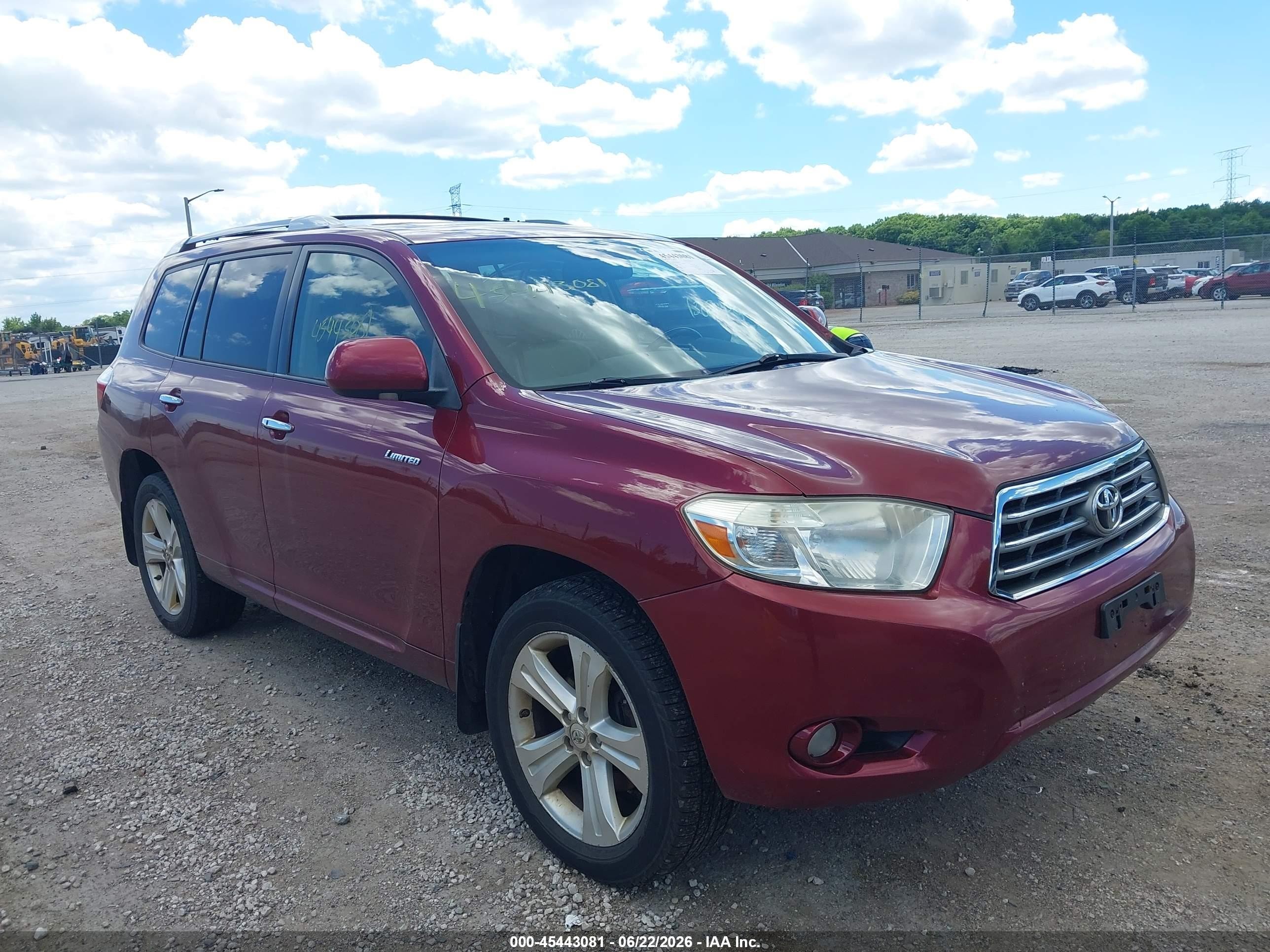 2008 Toyota Highlander Limited Red vin: JTEES42AX82079864