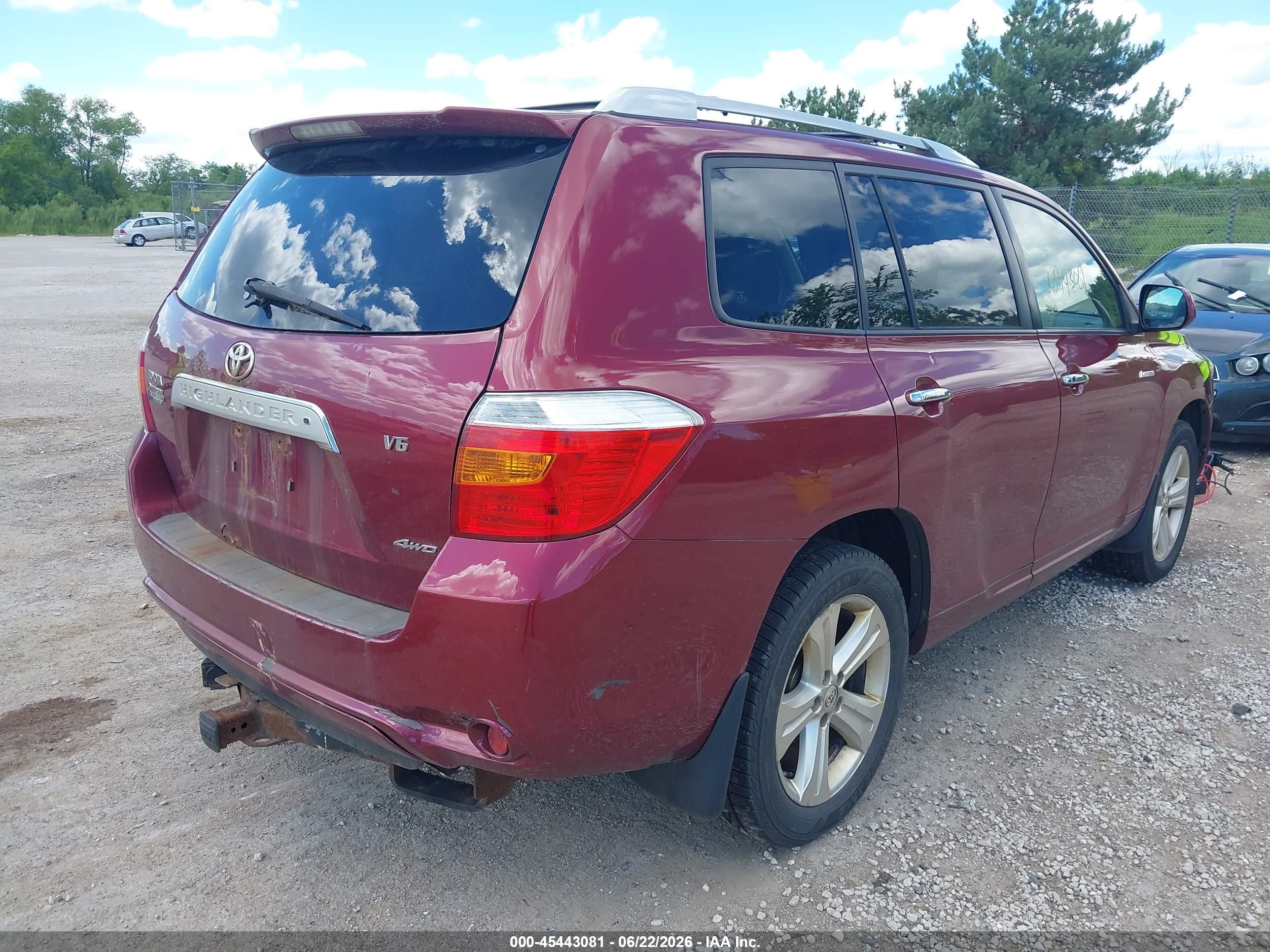 2008 Toyota Highlander Limited Red vin: JTEES42AX82079864