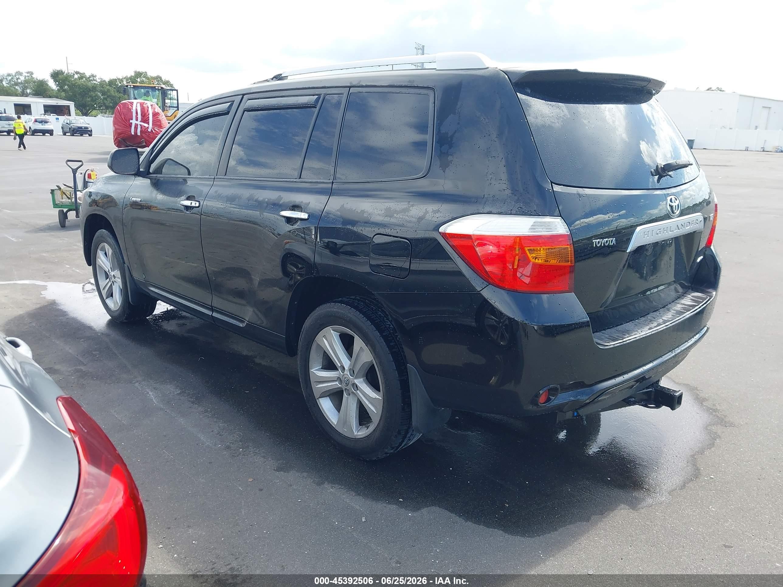 2008 Toyota Highlander Limited Black vin: JTEES42AX82102267