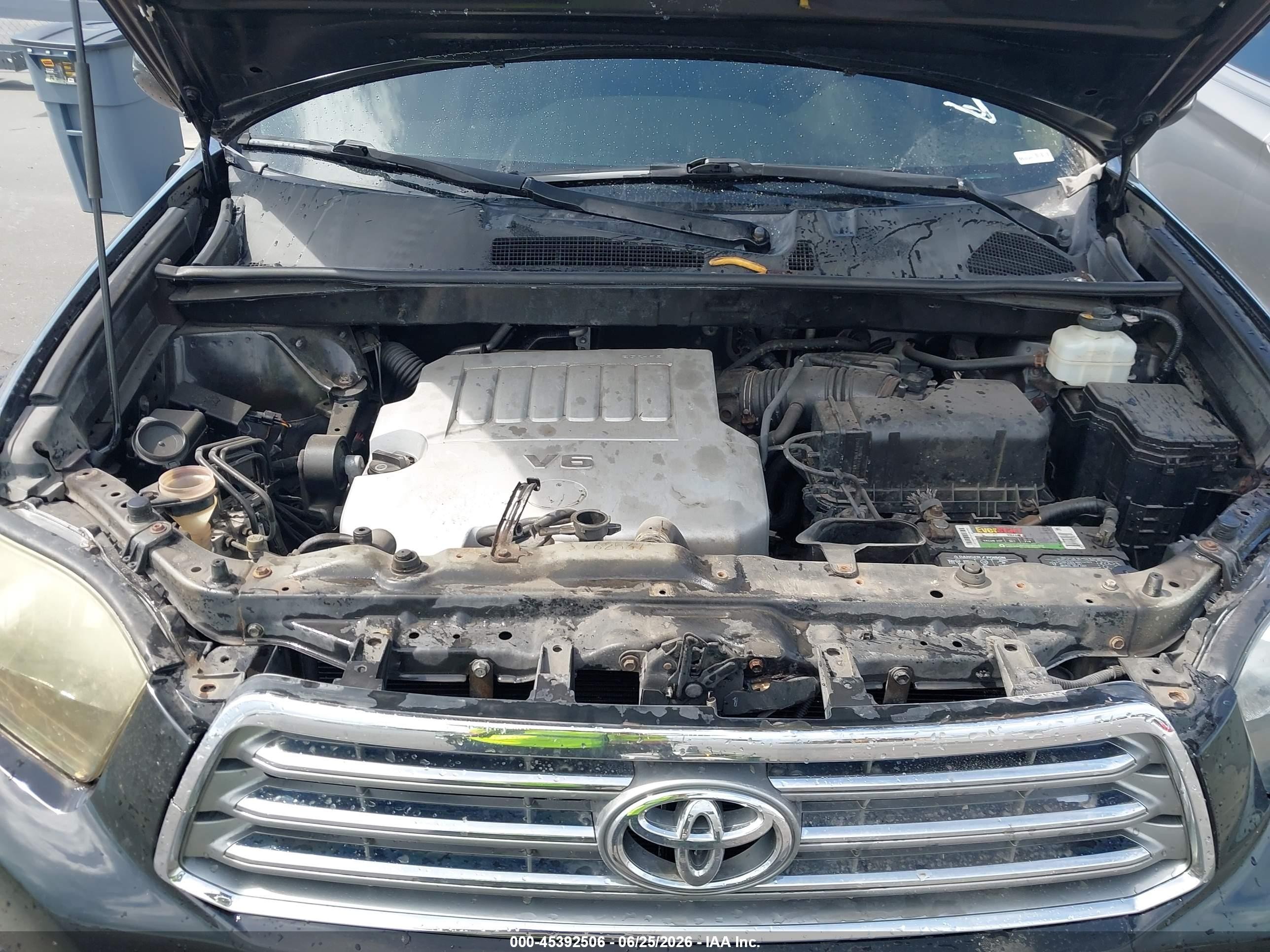 2008 Toyota Highlander Limited Black vin: JTEES42AX82102267