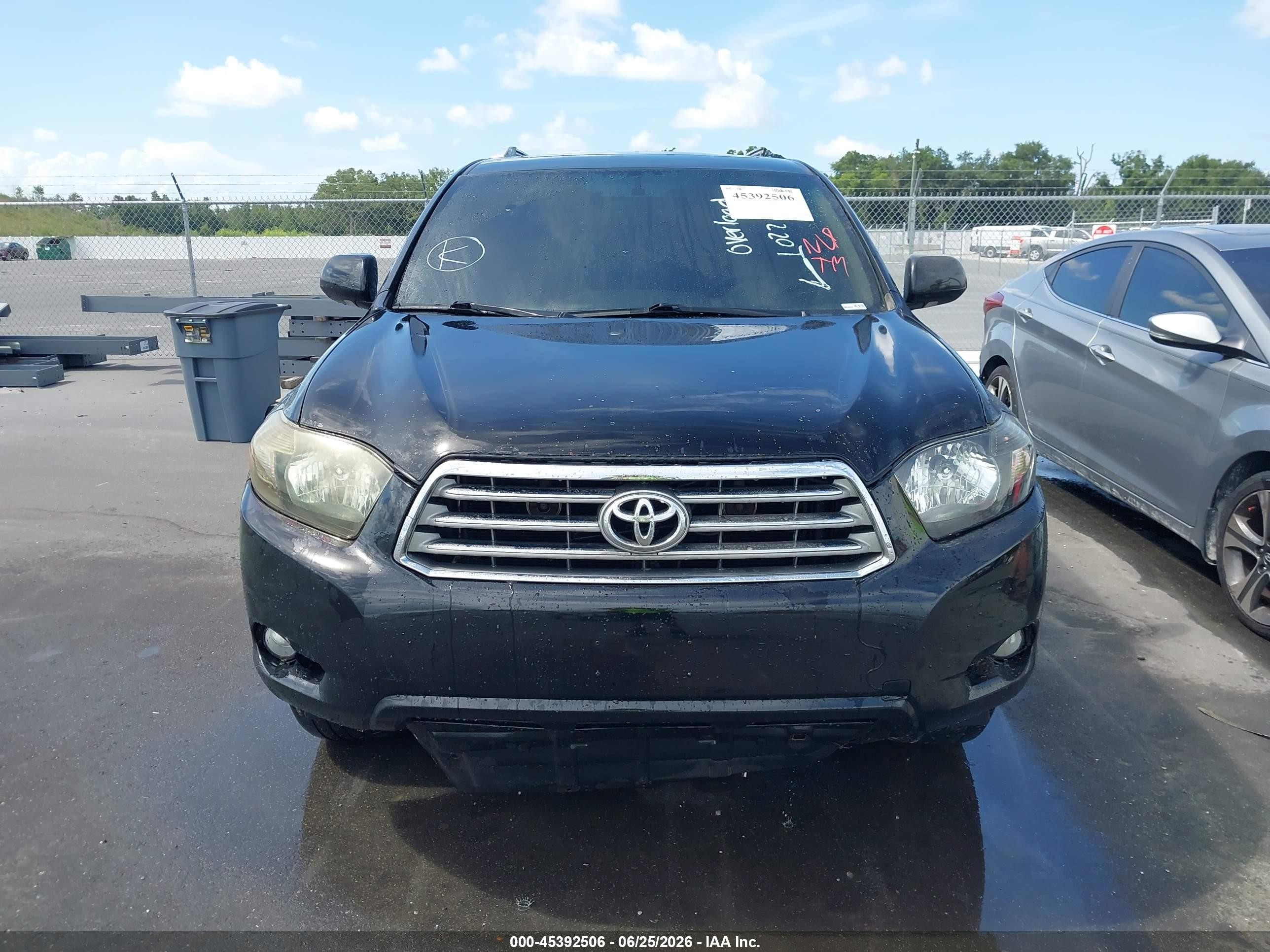 2008 Toyota Highlander Limited Black vin: JTEES42AX82102267