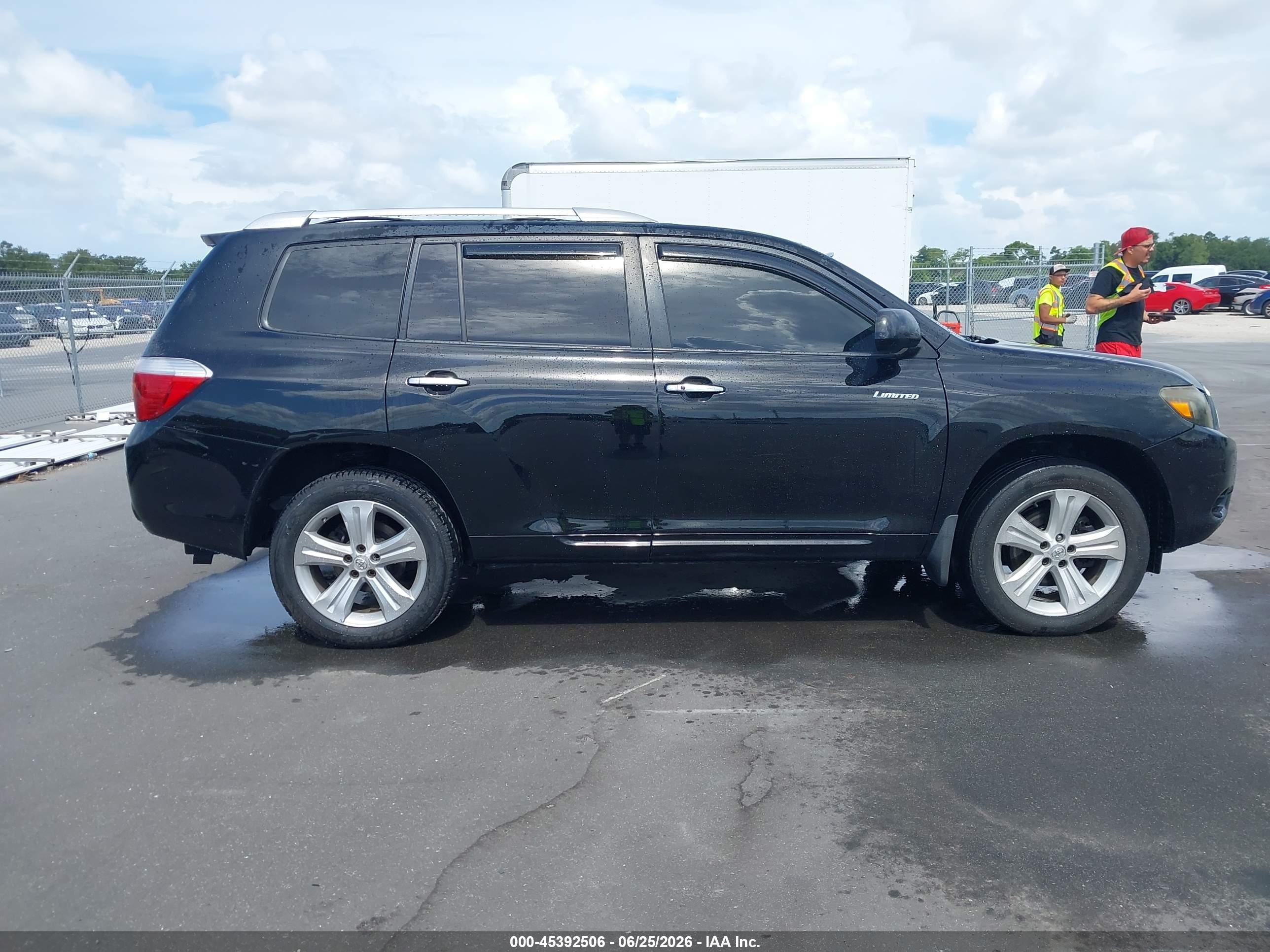 2008 Toyota Highlander Limited Black vin: JTEES42AX82102267