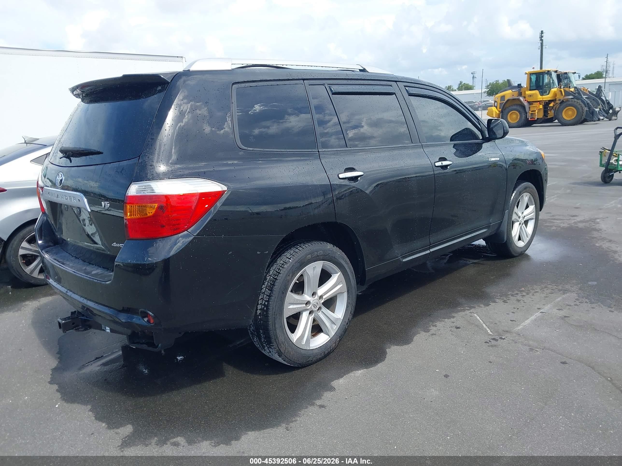 2008 Toyota Highlander Limited Black vin: JTEES42AX82102267