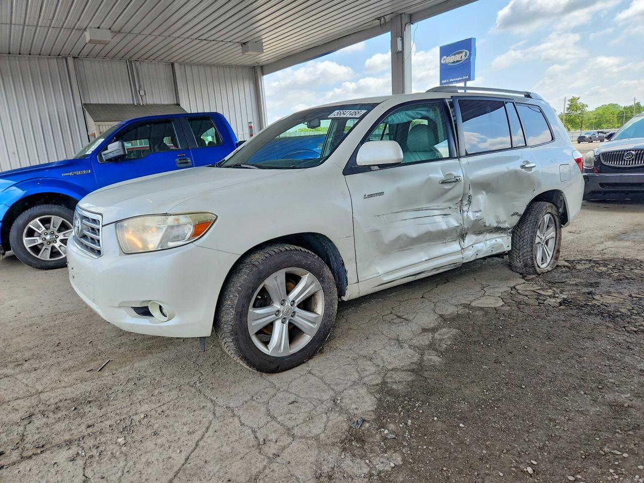 2008 Toyota Highlander Limited White vin: JTEES42AX82102365