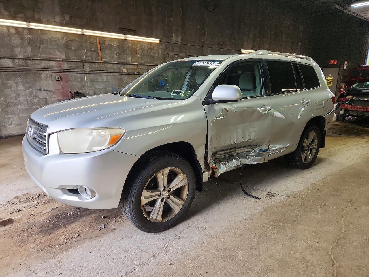 2008 Toyota Highlander Sport Серебряный vin: JTEES43A082040148