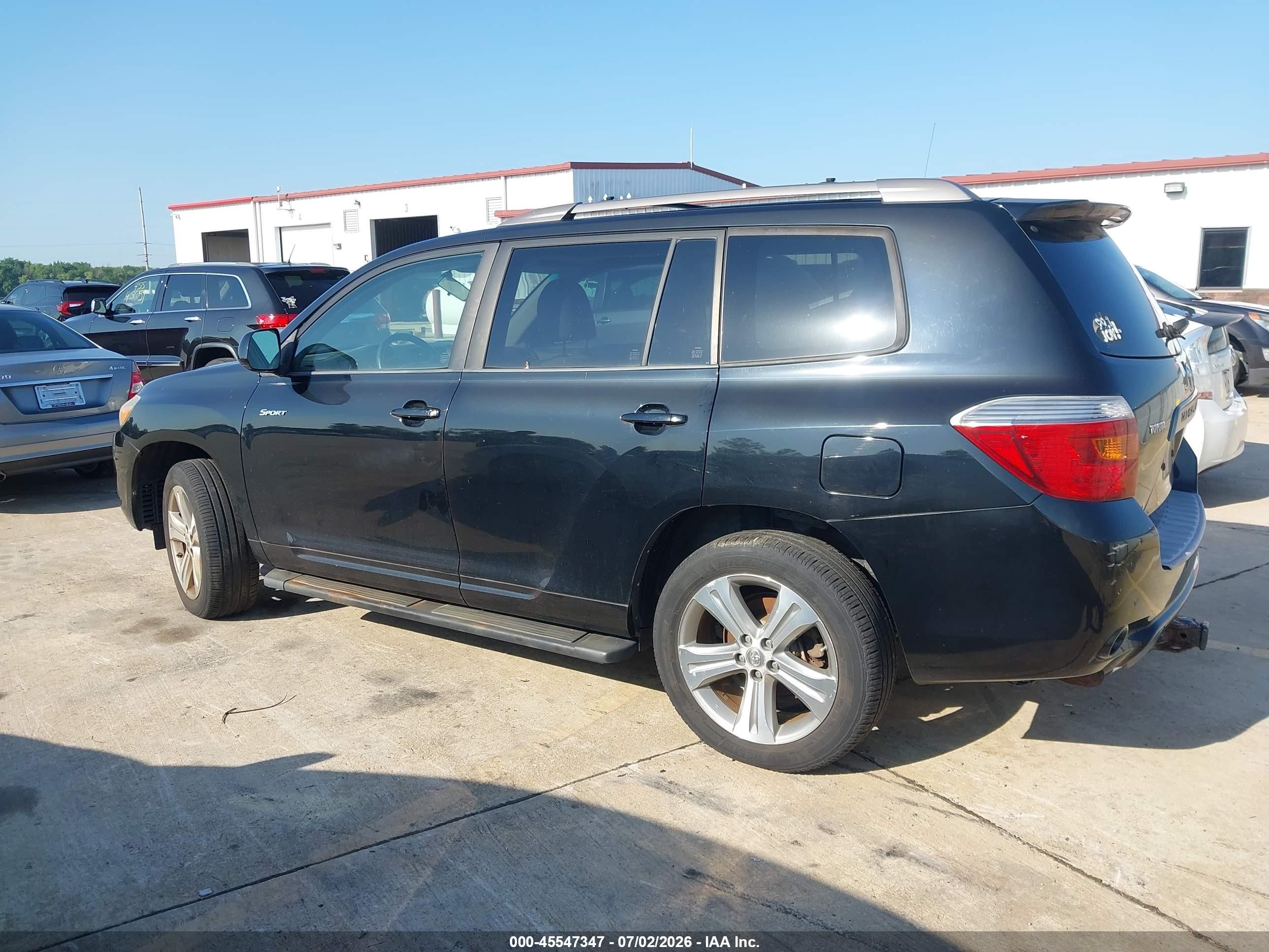 2008 Toyota Highlander Sport Black vin: JTEES43A082063400