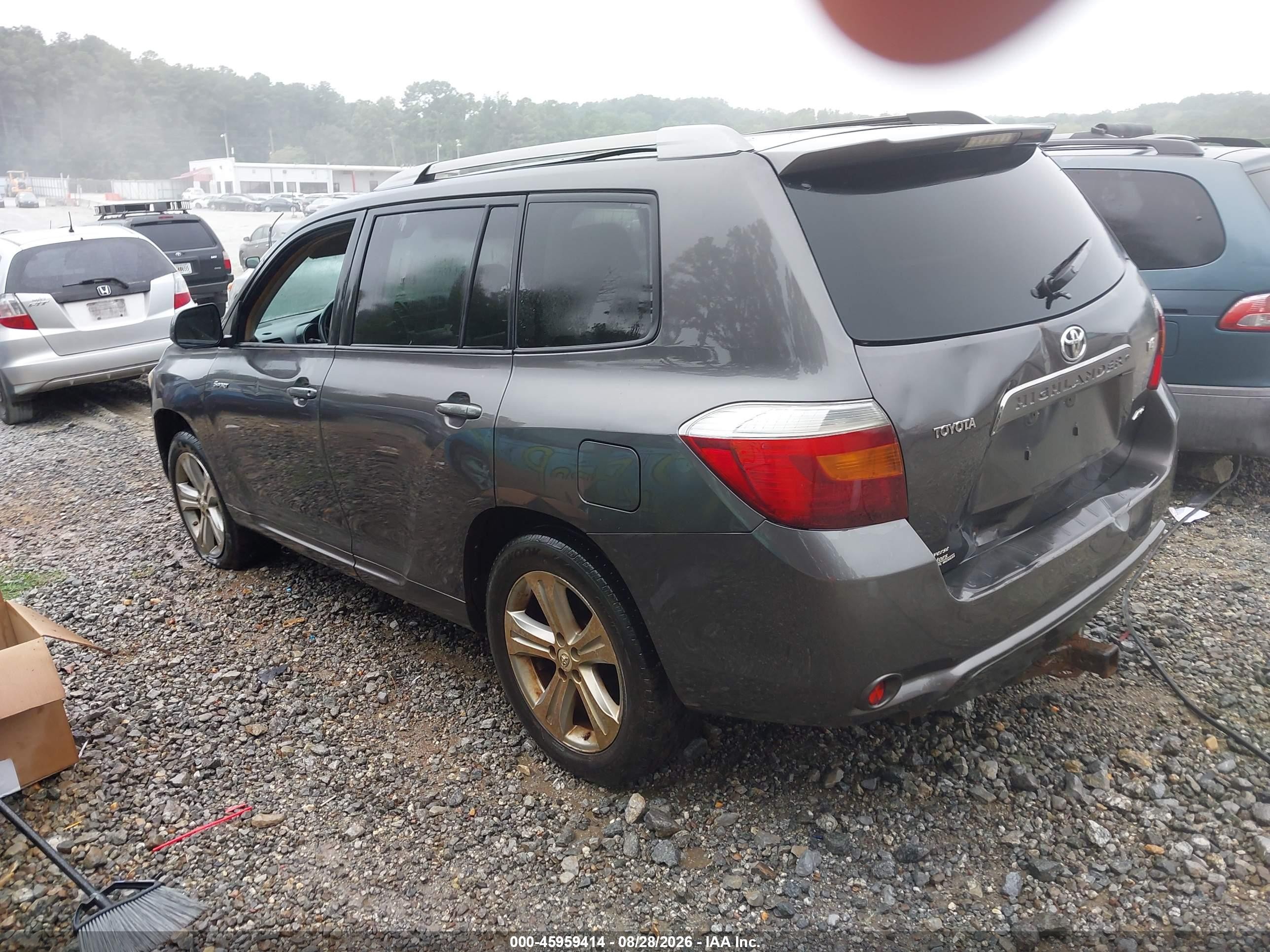 2008 Toyota Highlander Sport Серый vin: JTEES43A082079872
