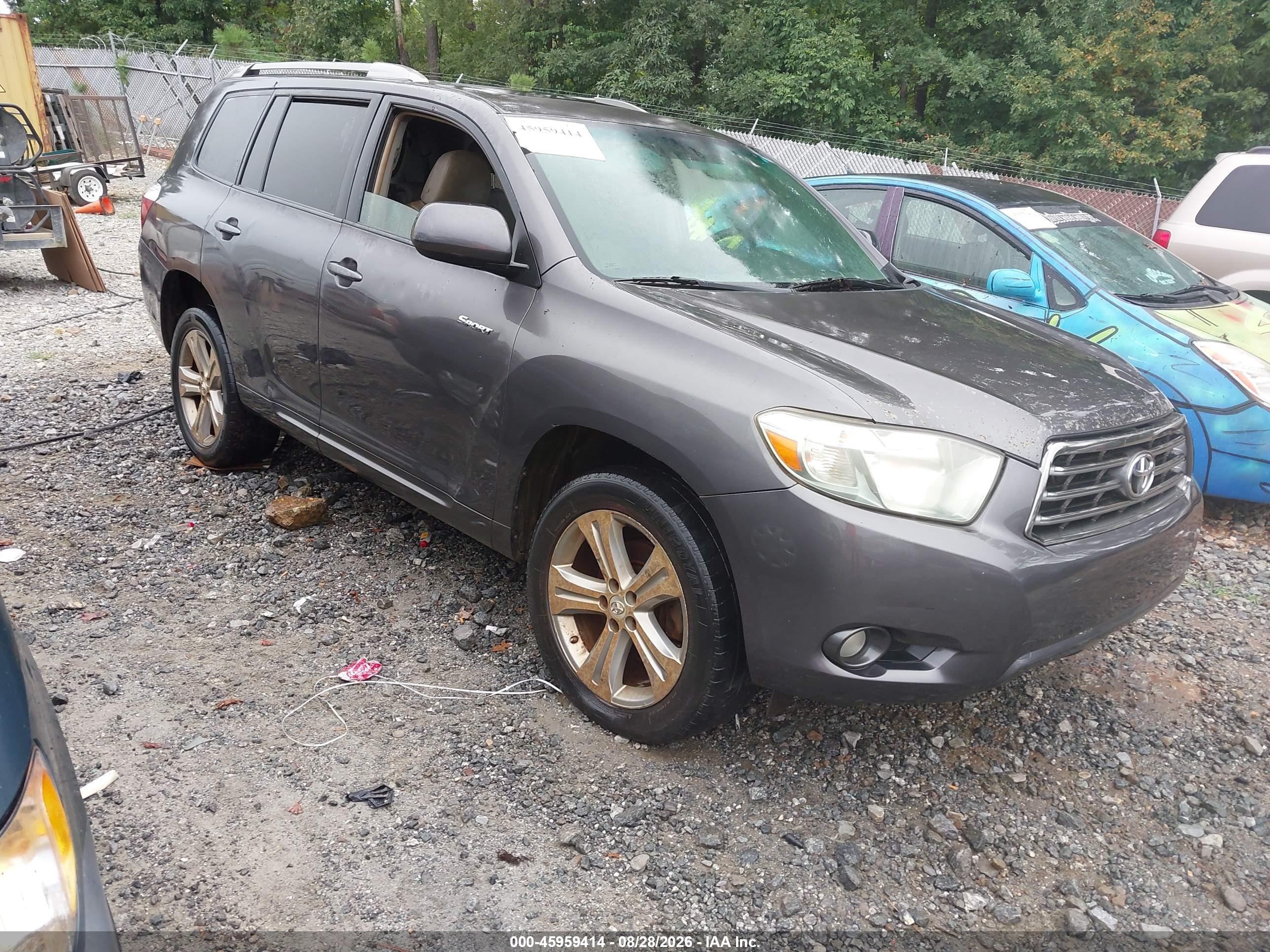 2008 Toyota Highlander Sport Gray vin: JTEES43A082079872