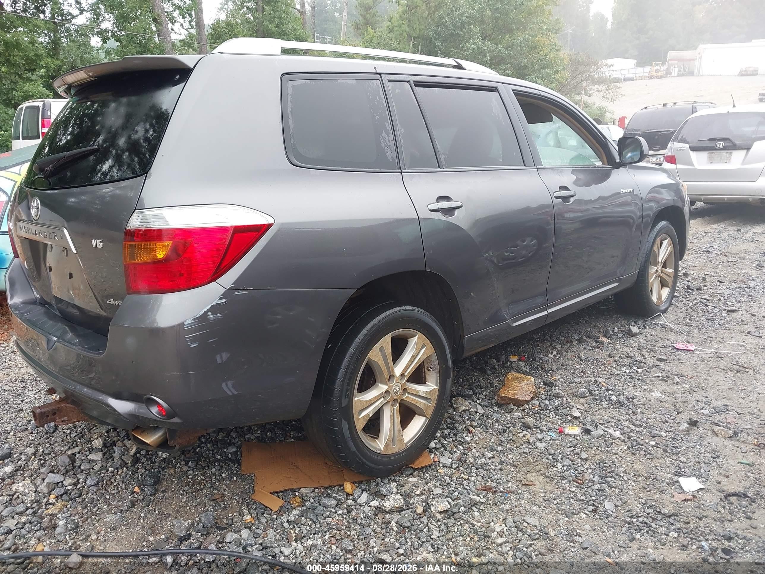 2008 Toyota Highlander Sport Серый vin: JTEES43A082079872