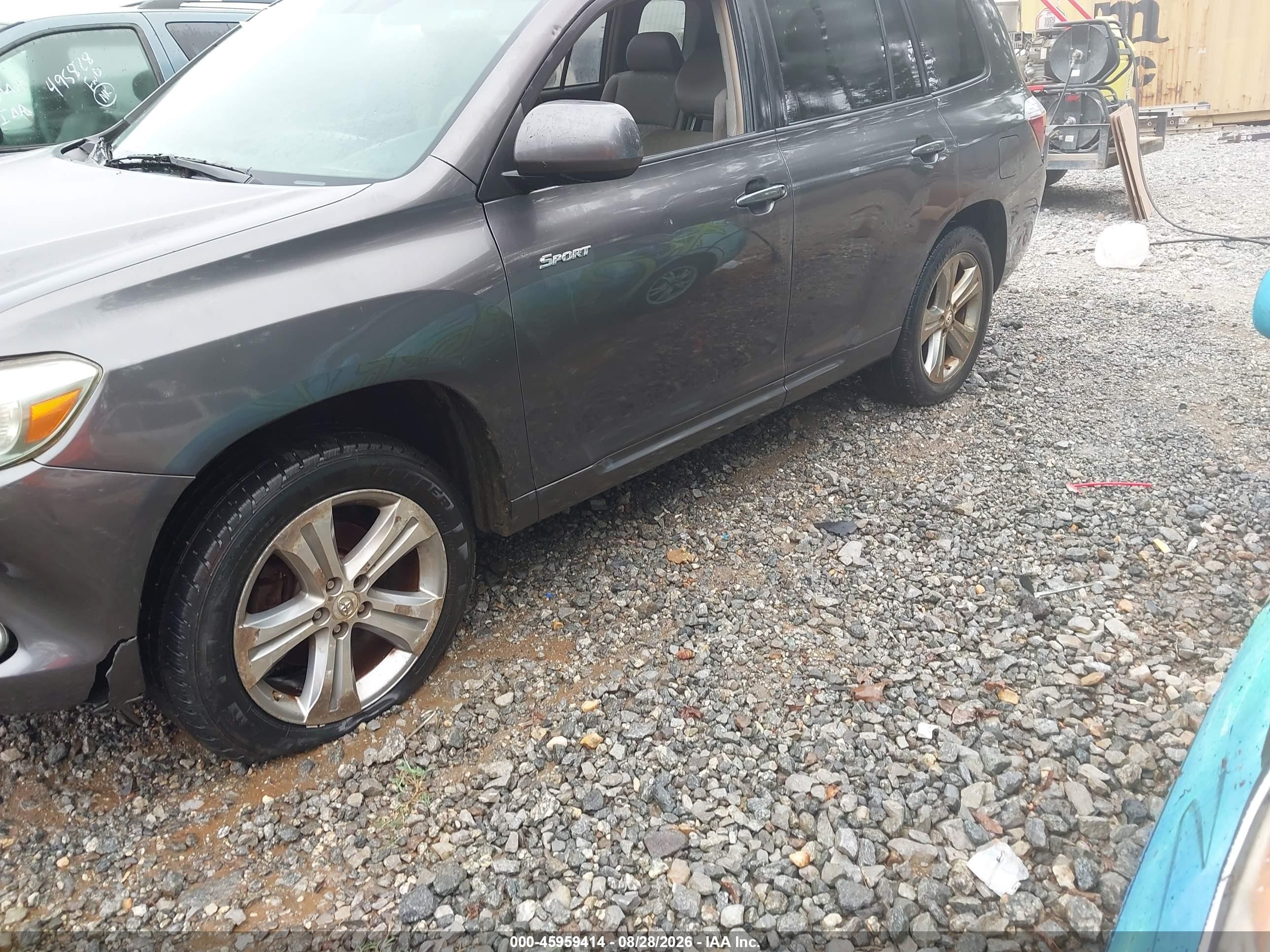 2008 Toyota Highlander Sport Серый vin: JTEES43A082079872