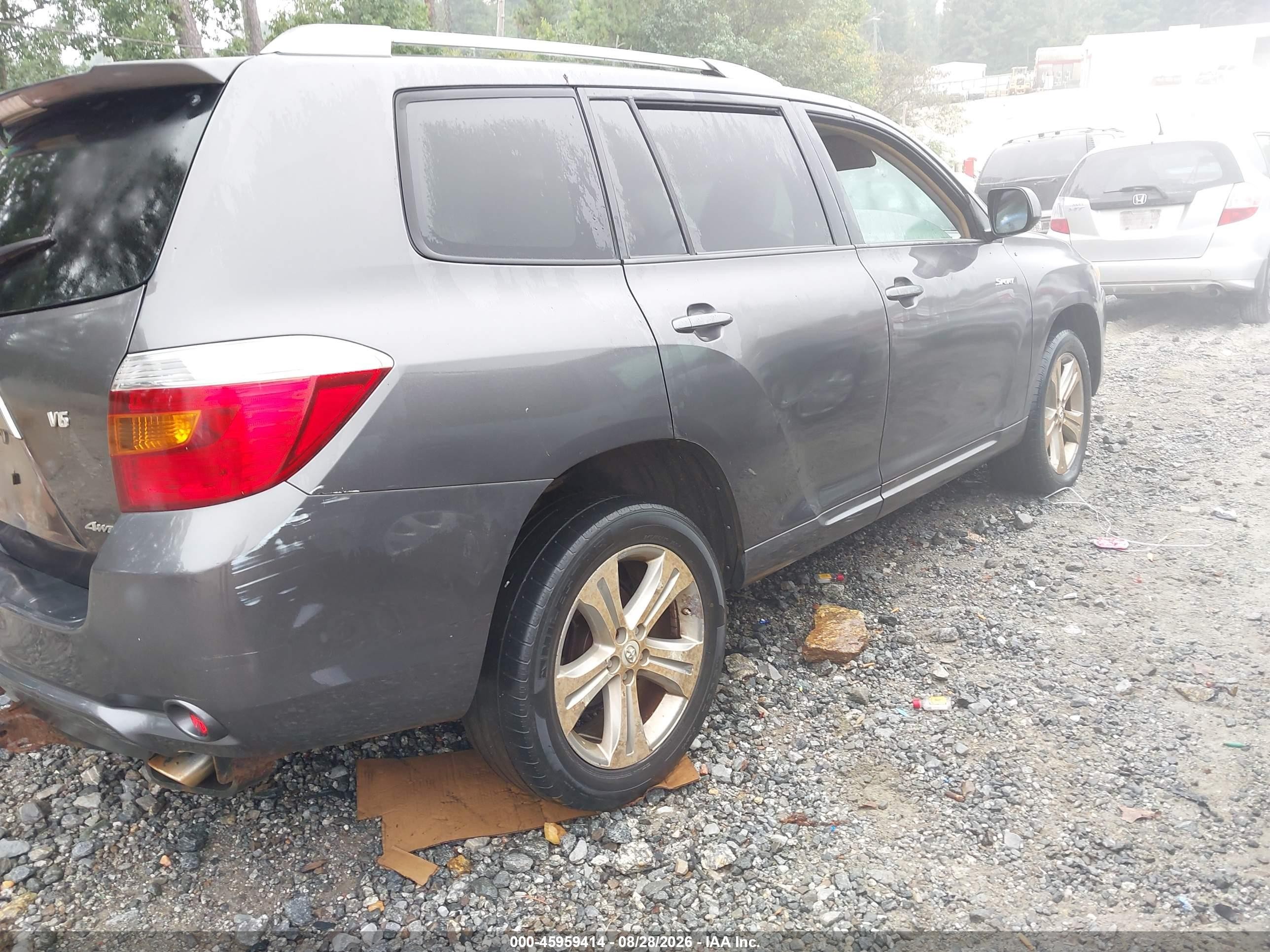 2008 Toyota Highlander Sport Серый vin: JTEES43A082079872