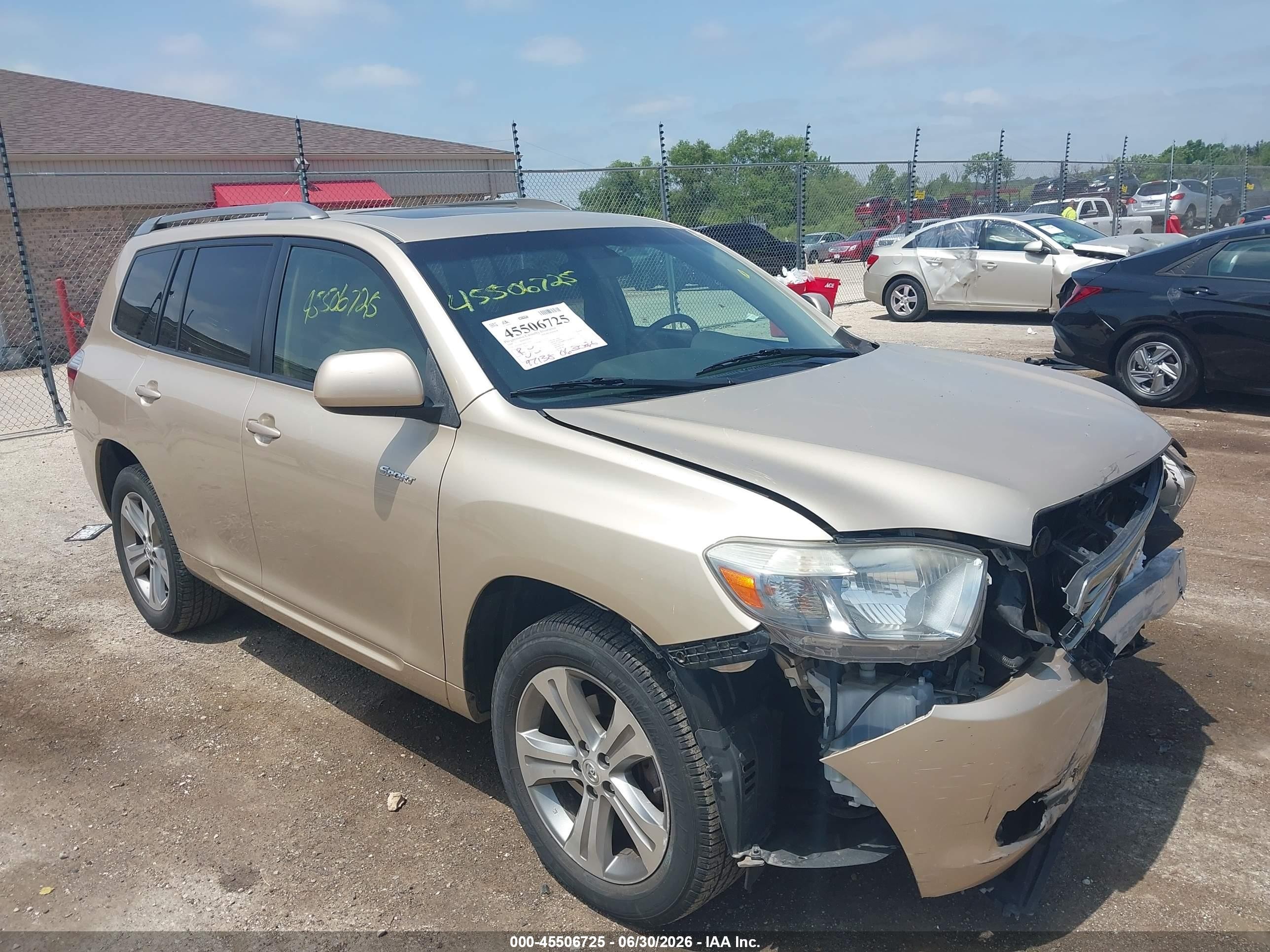 2009 Toyota Highlander Sport Tan vin: JTEES43A092151221
