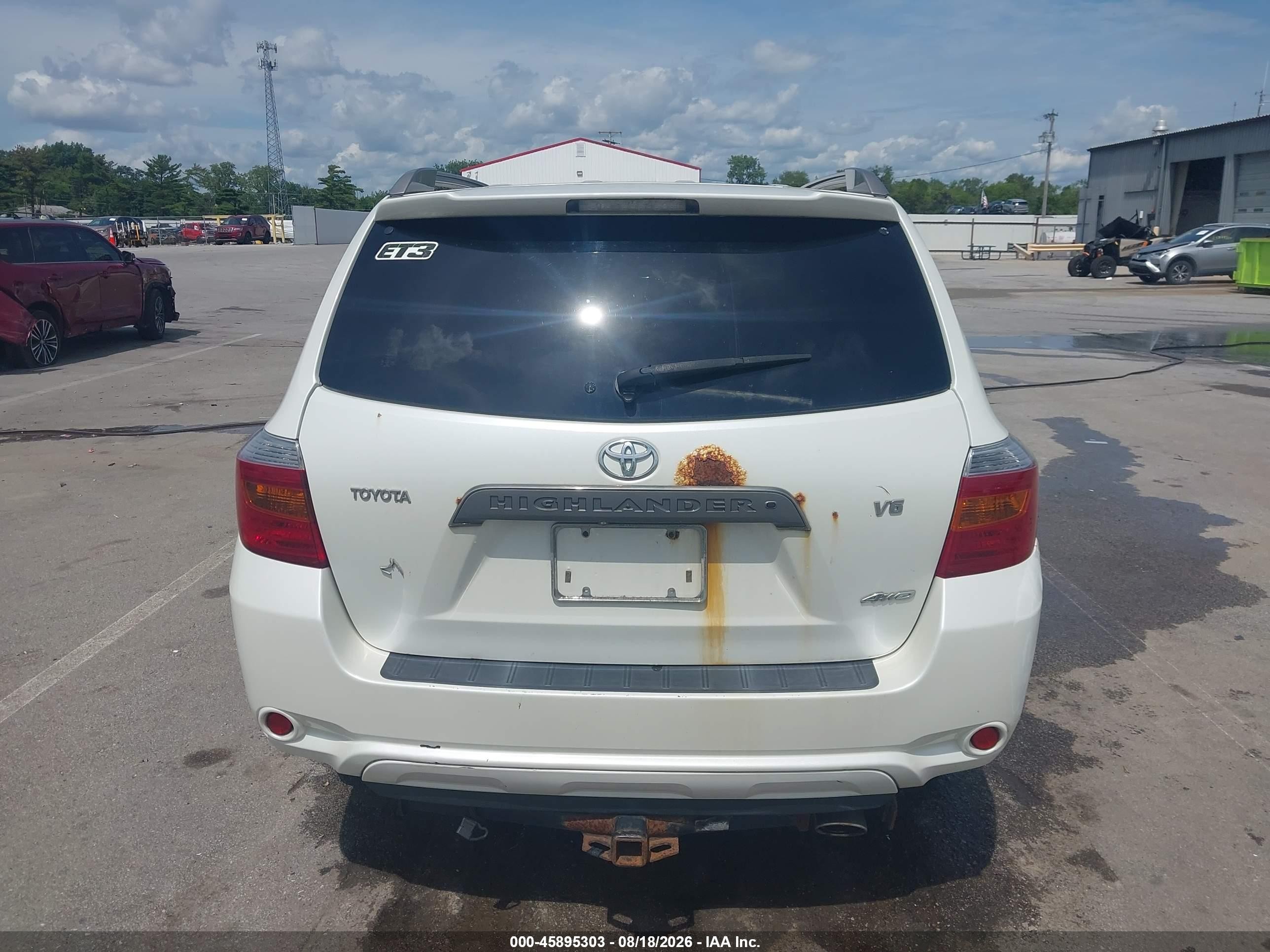 2008 Toyota Highlander Sport Белый vin: JTEES43A182077922