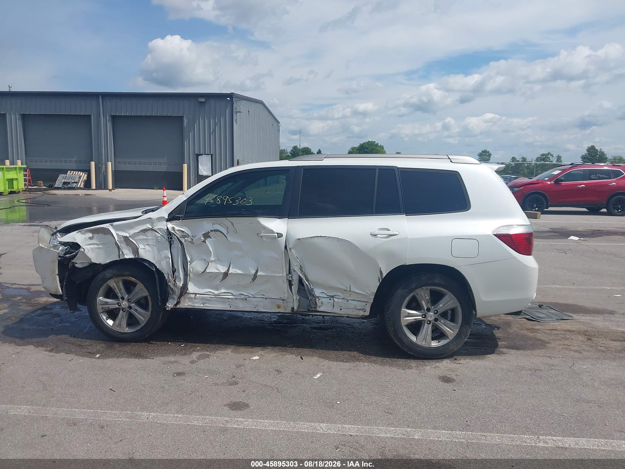 2008 Toyota Highlander Sport Белый vin: JTEES43A182077922