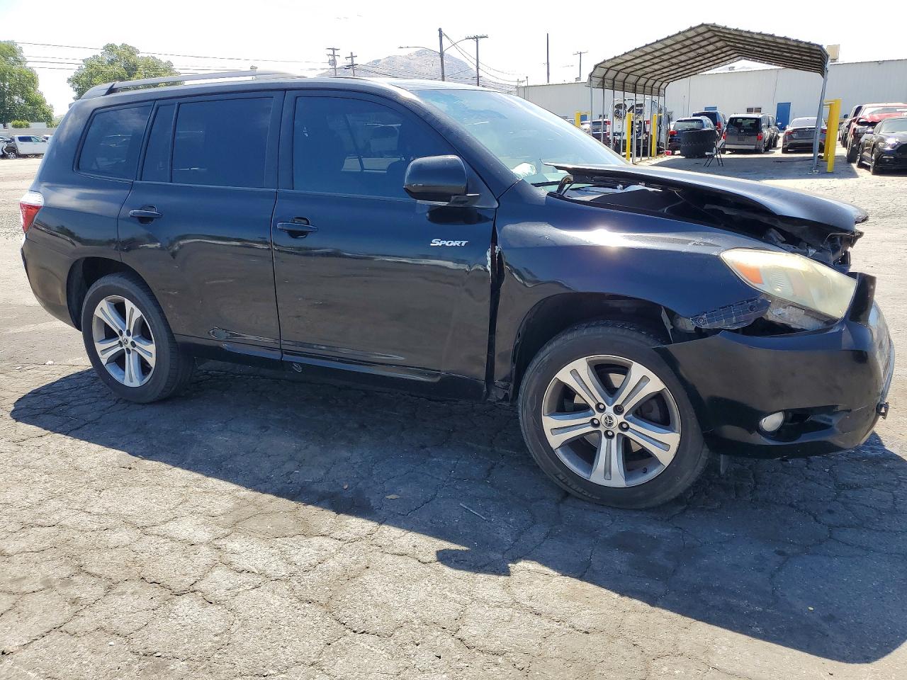 2008 Toyota Highlander Sport Black vin: JTEES43A182098155