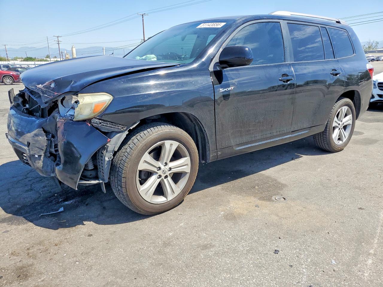 2008 Toyota Highlander Sport Black vin: JTEES43A182098155