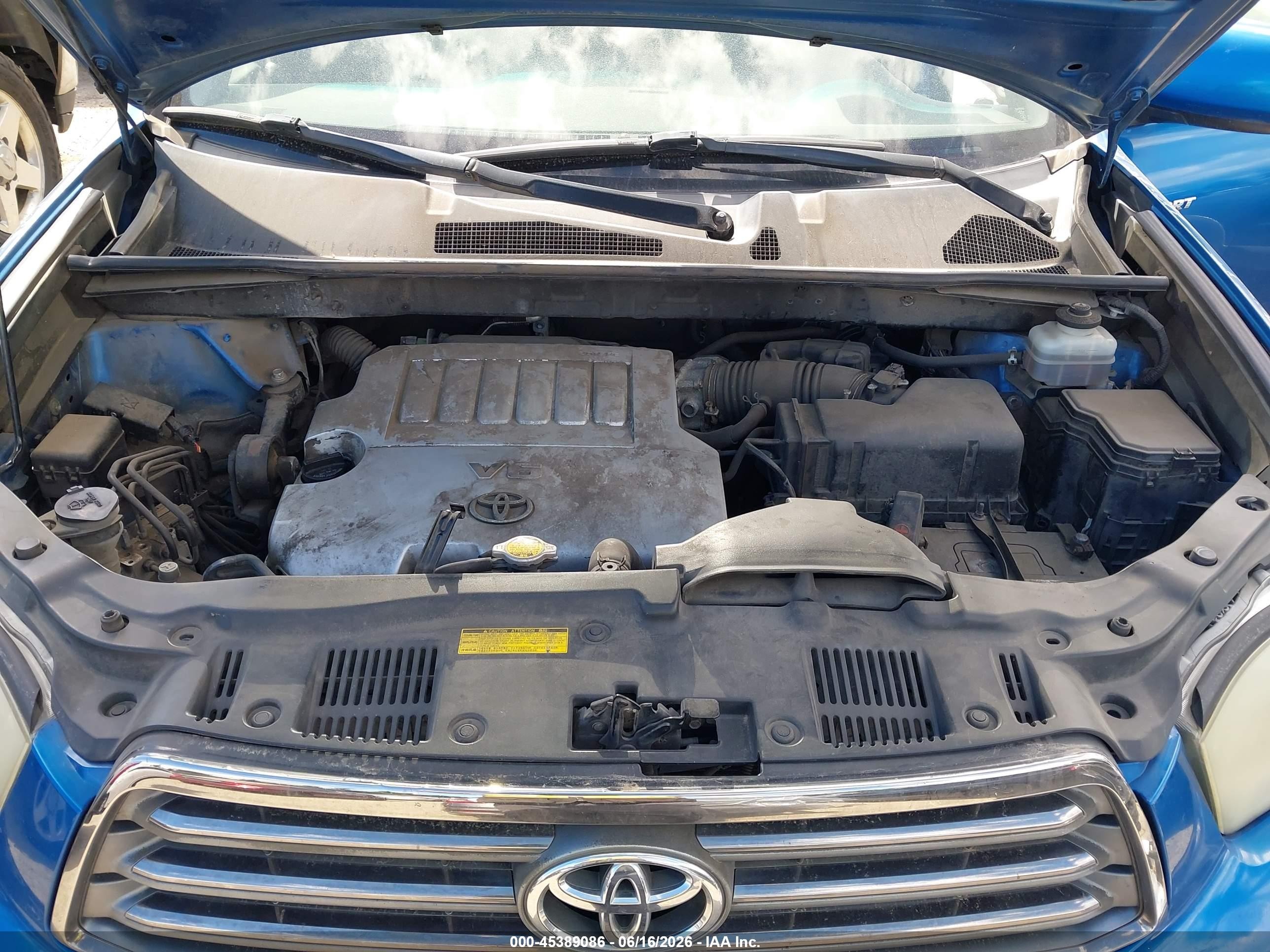 2008 Toyota Highlander Sport Blue vin: JTEES43A282004705