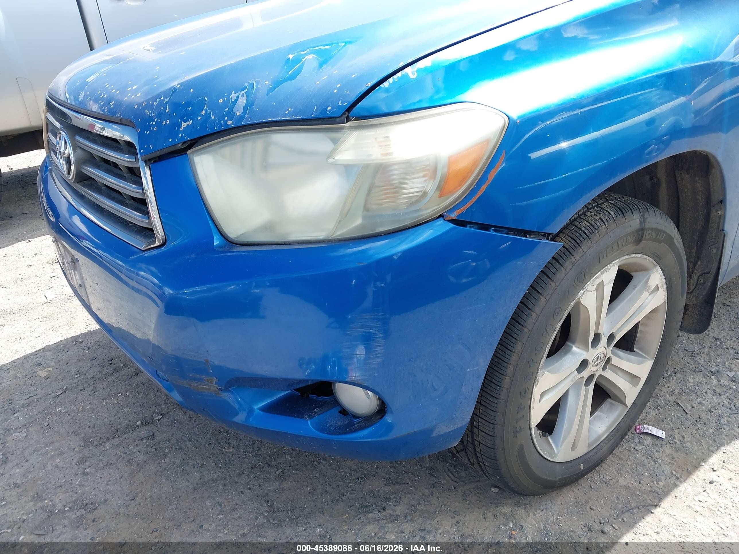 2008 Toyota Highlander Sport Blue vin: JTEES43A282004705