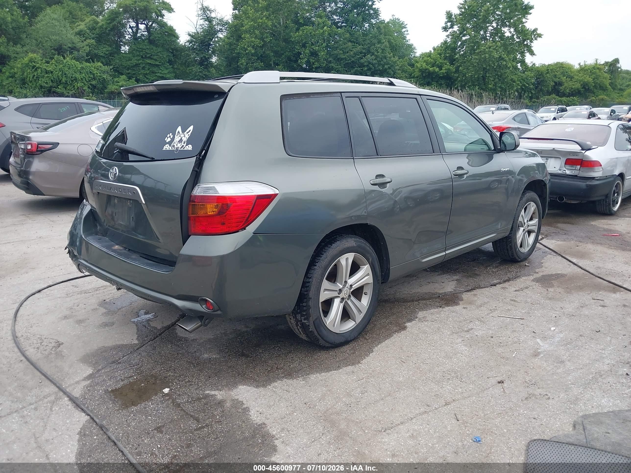 2008 Toyota Highlander Sport Green vin: JTEES43A282041480