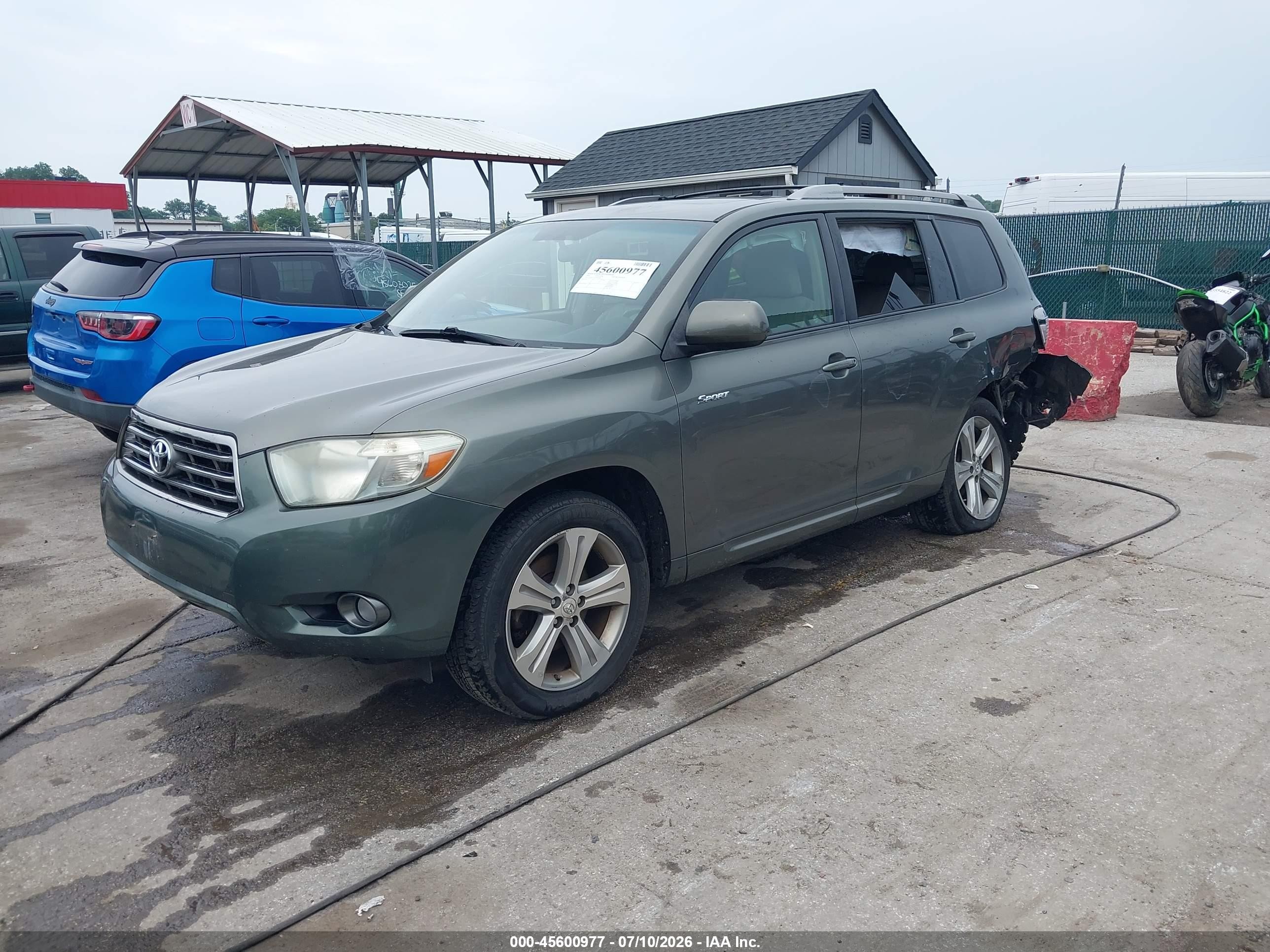 2008 Toyota Highlander Sport Green vin: JTEES43A282041480