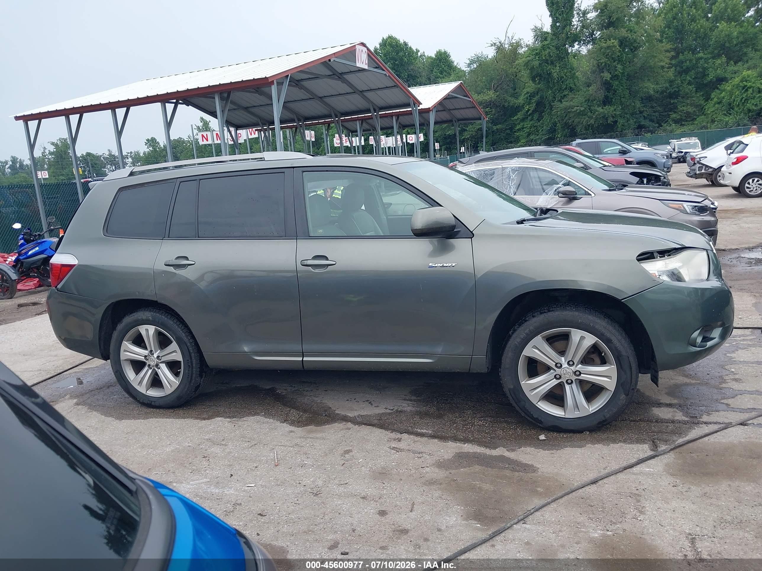 2008 Toyota Highlander Sport Green vin: JTEES43A282041480