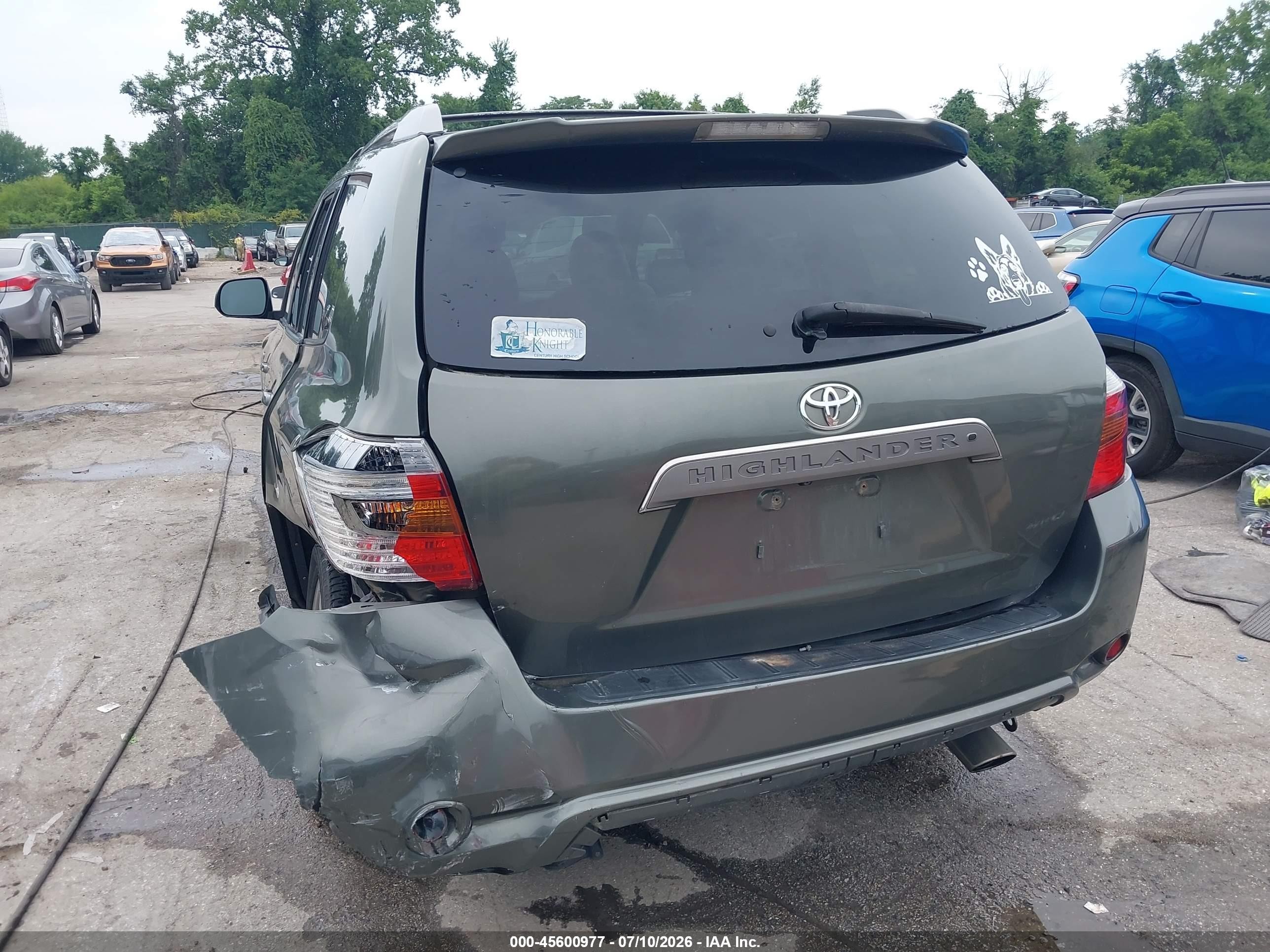 2008 Toyota Highlander Sport Green vin: JTEES43A282041480