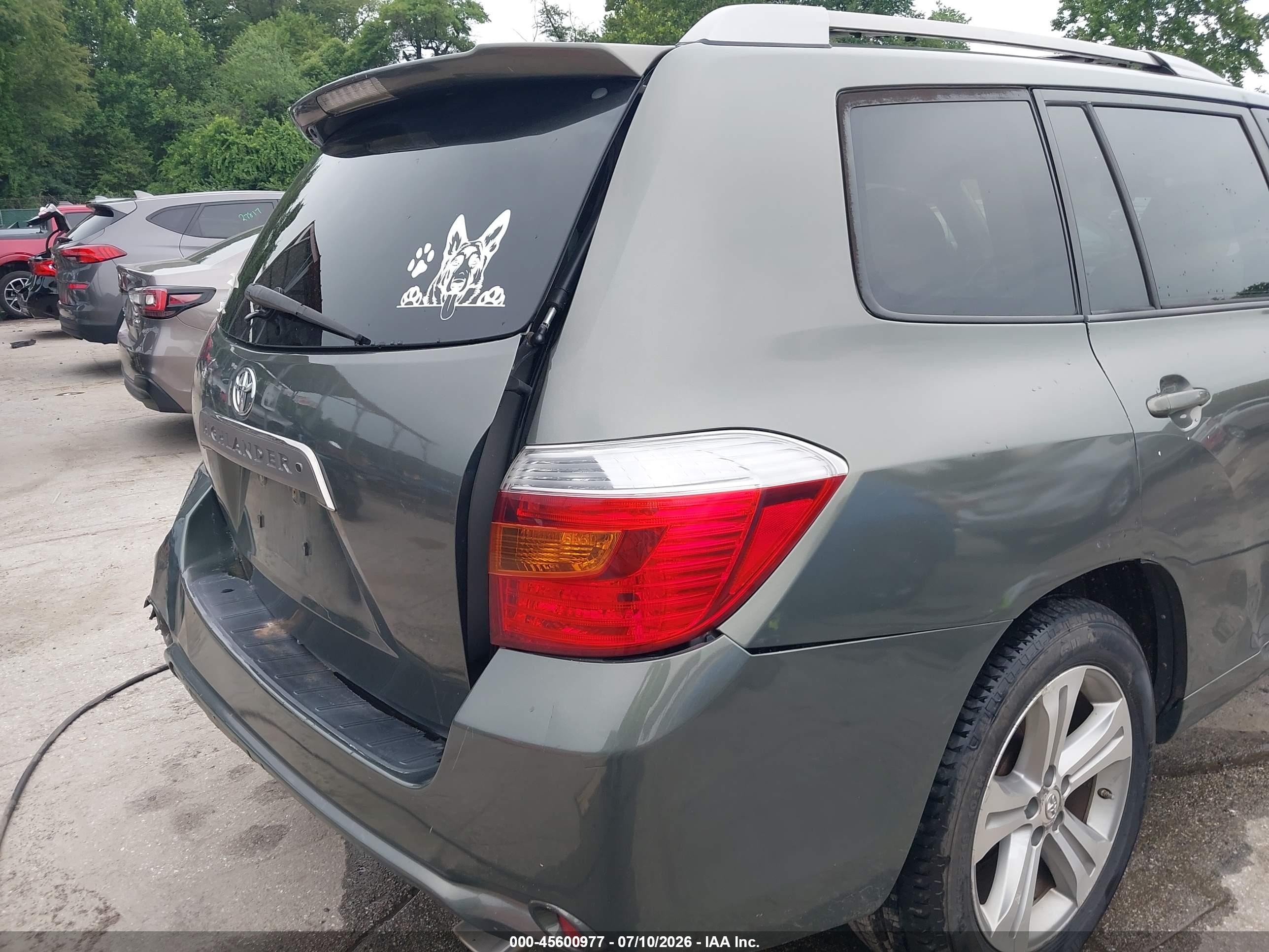 2008 Toyota Highlander Sport Green vin: JTEES43A282041480