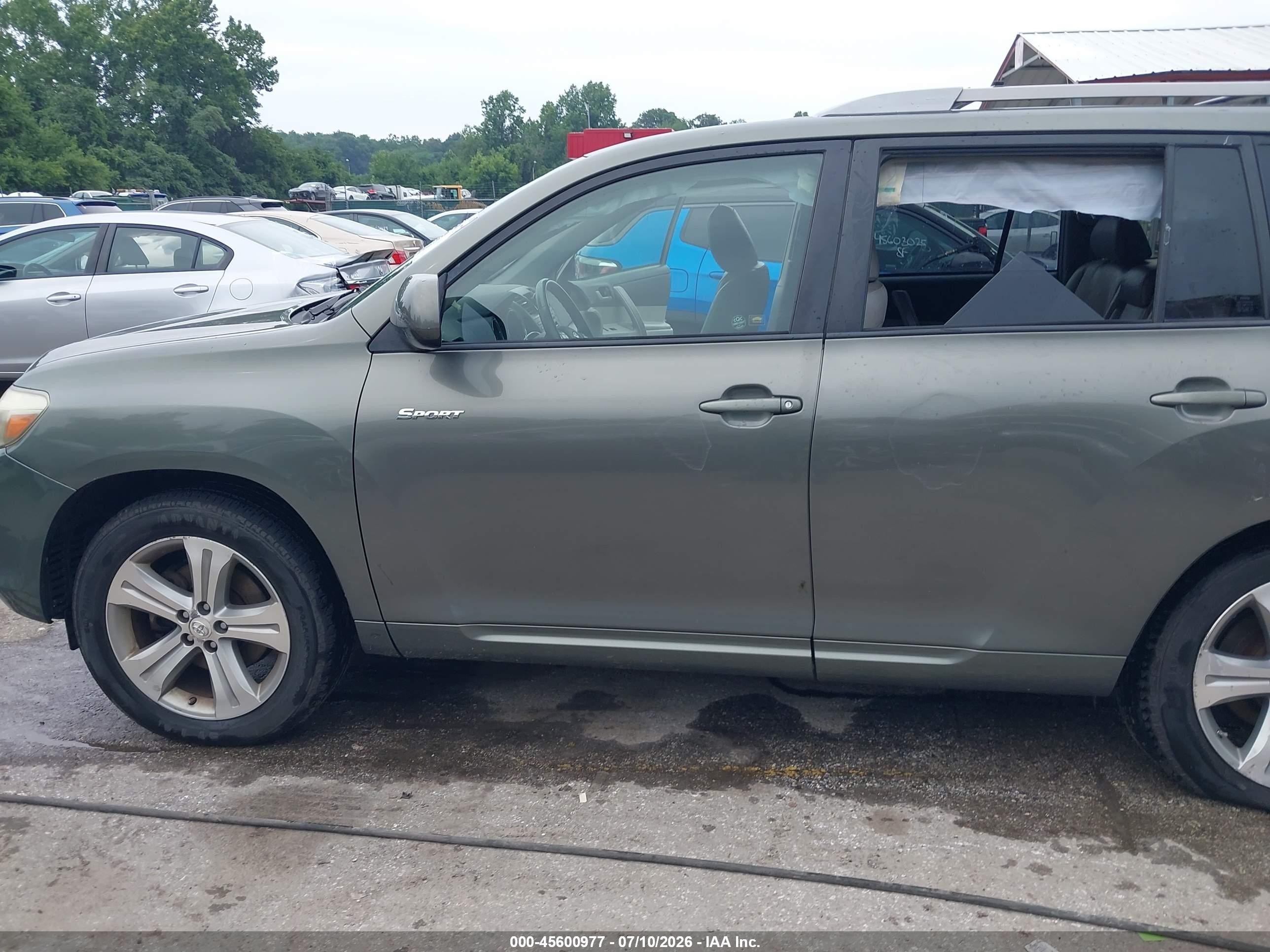 2008 Toyota Highlander Sport Green vin: JTEES43A282041480
