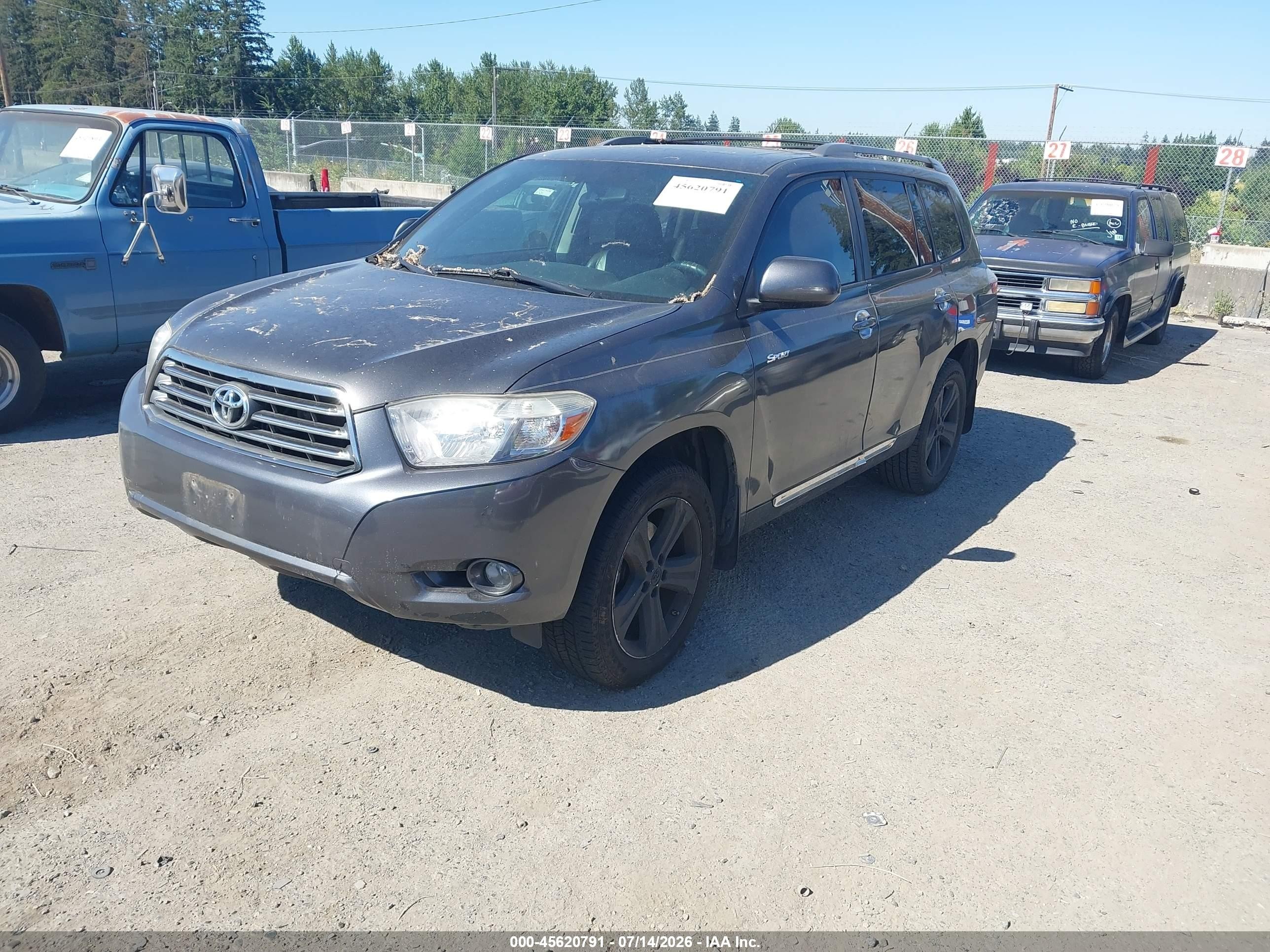 2008 Toyota Highlander Sport Gray vin: JTEES43A282069358